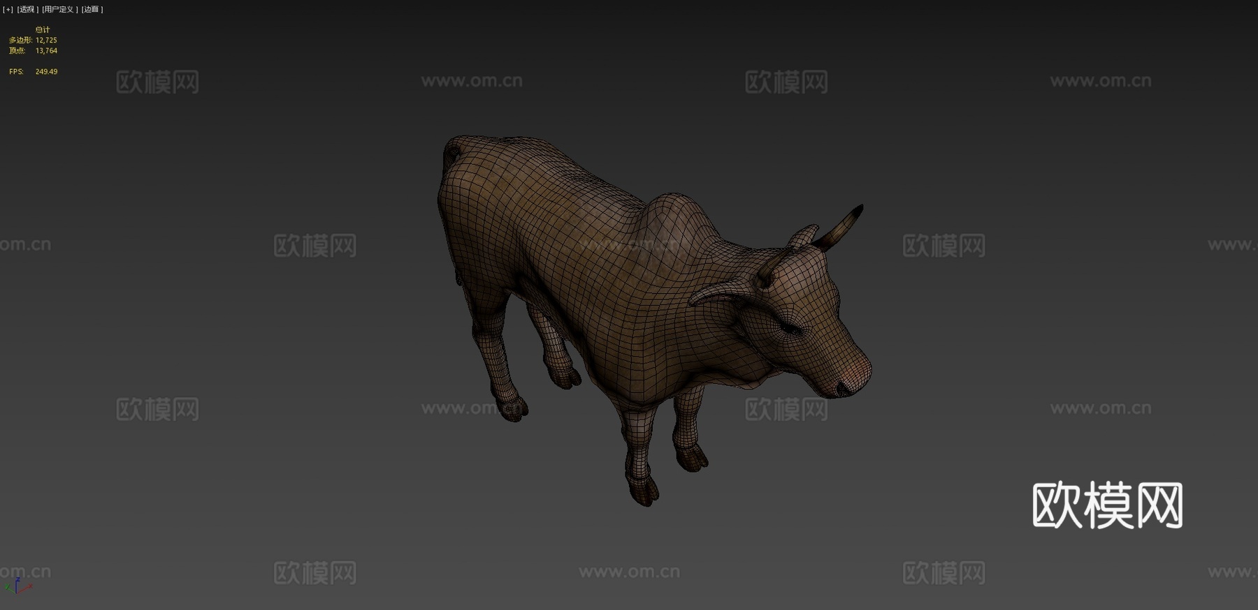 公牛实时3d模型