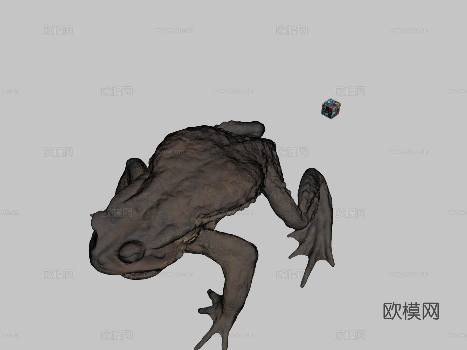 CC0日本蟾蜍3d模型下载（渲染图2）