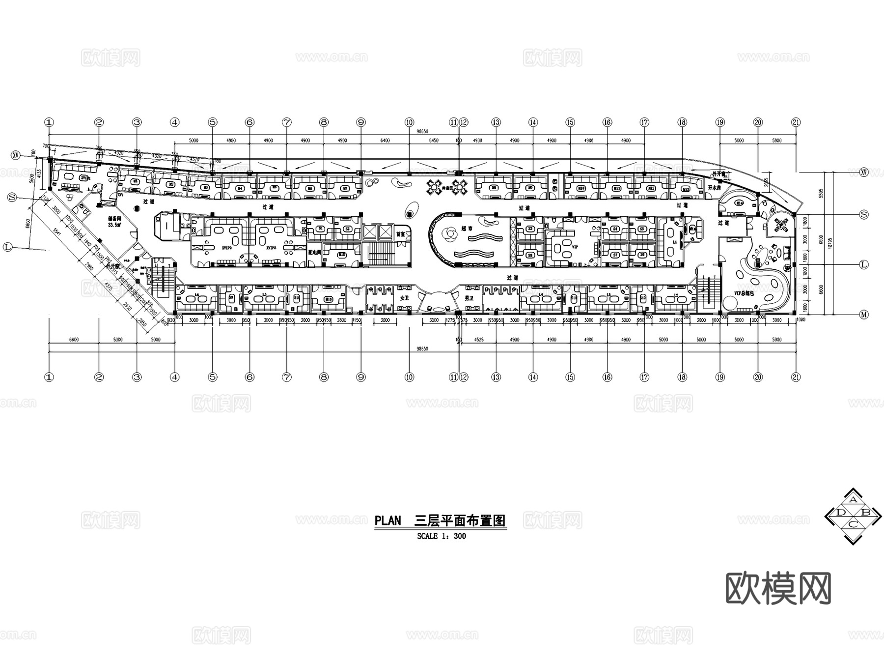 广州音皇娱乐量贩式KTV室内工装CAD施工图cad施工图