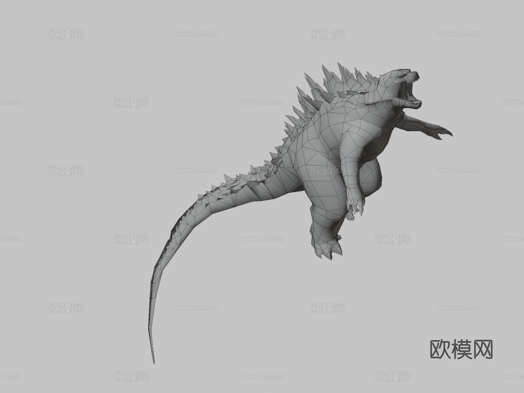 哥斯拉2014绑定3d模型下载（渲染图3）