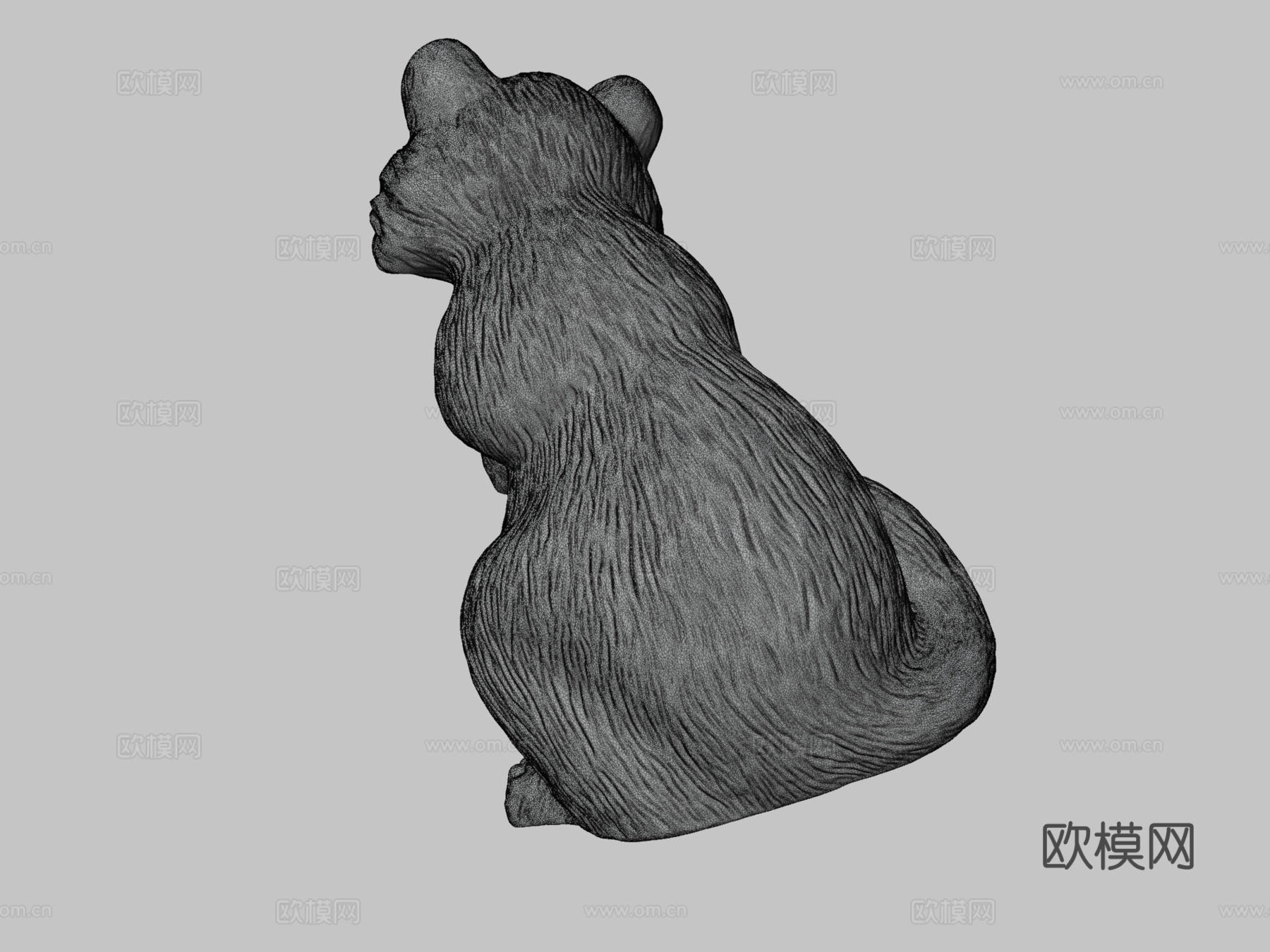 花园浣熊3d模型下载（渲染图3）