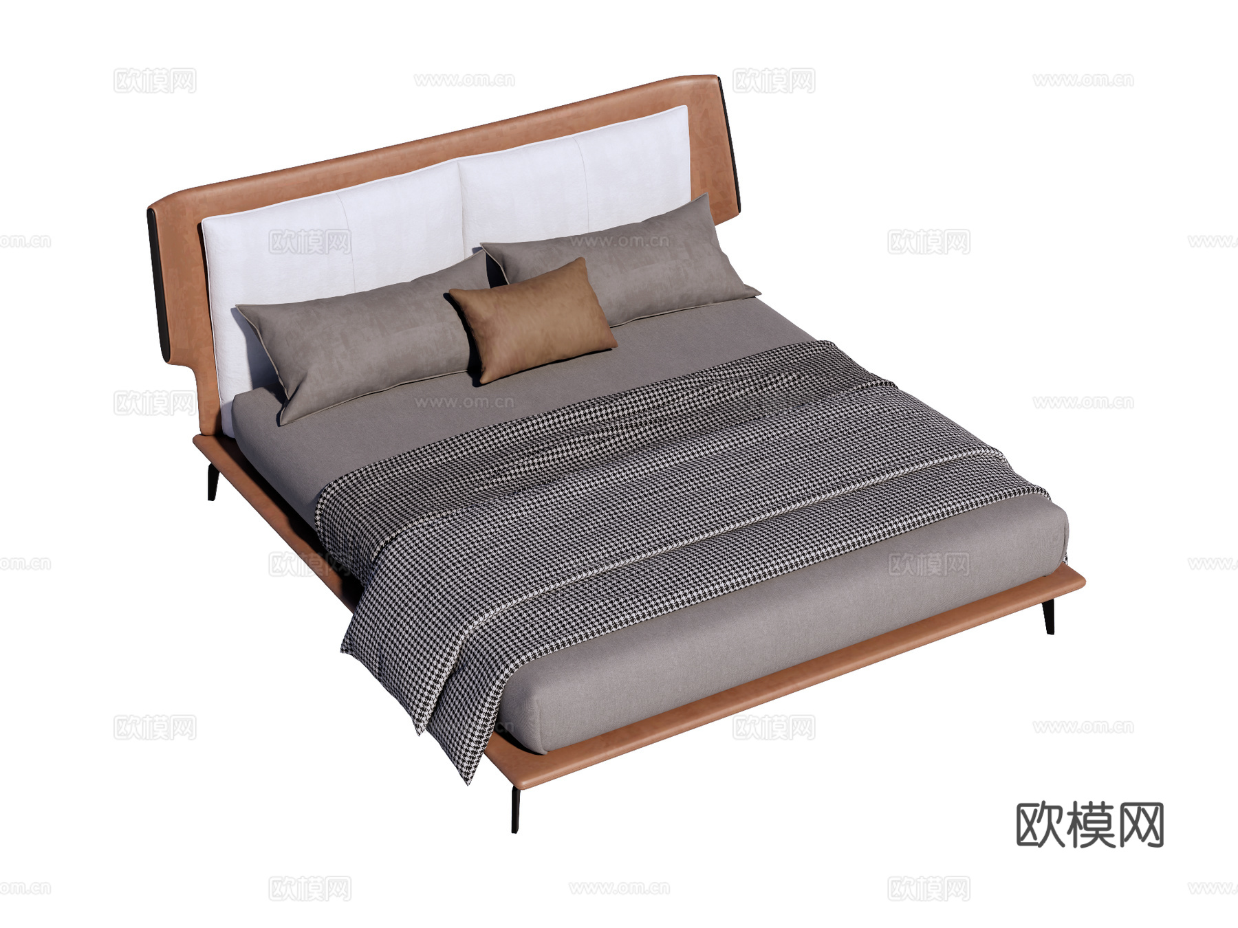 床 双人床 现代床su模型