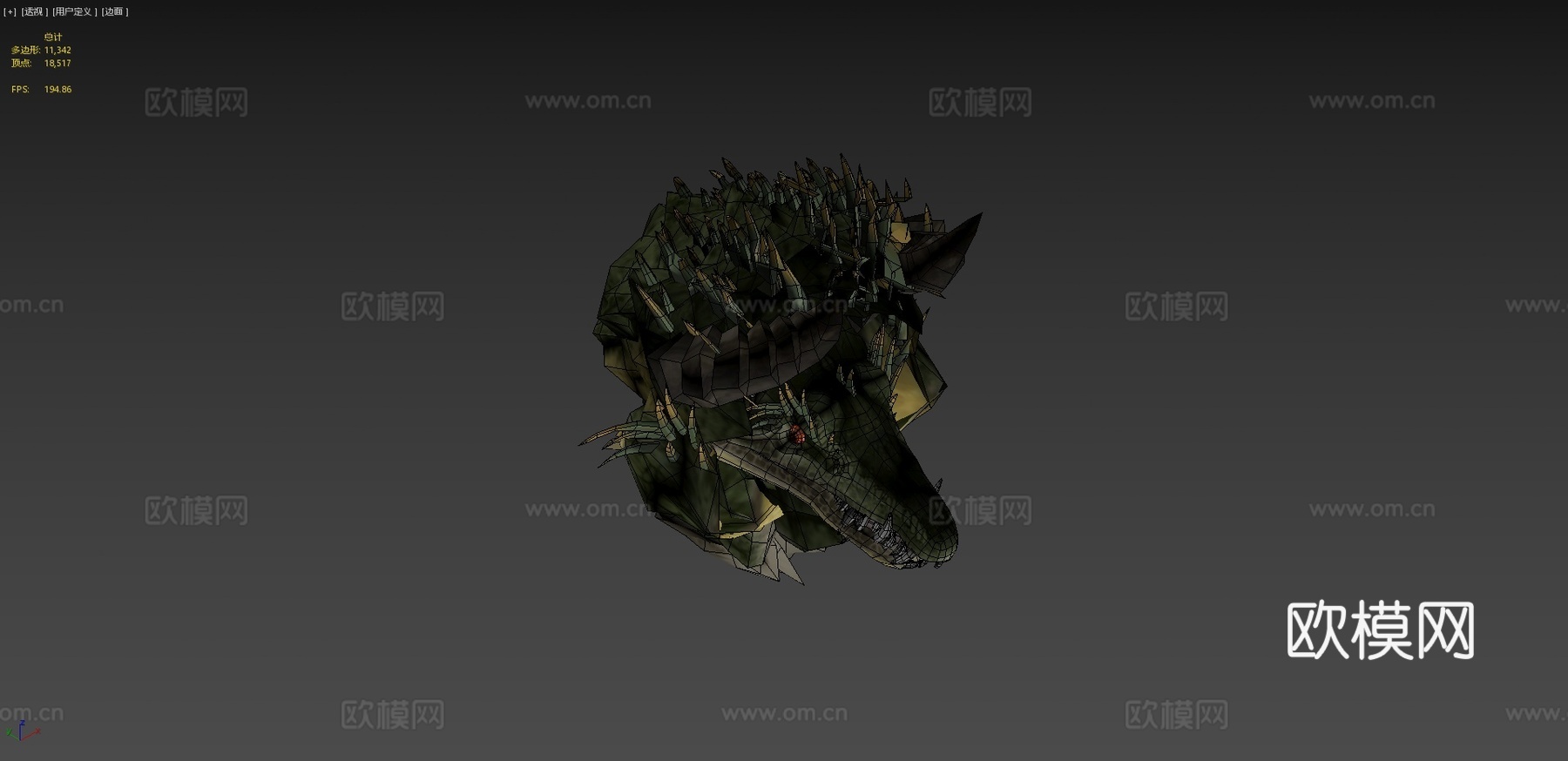 大森林龙3d模型下载（渲染图4）