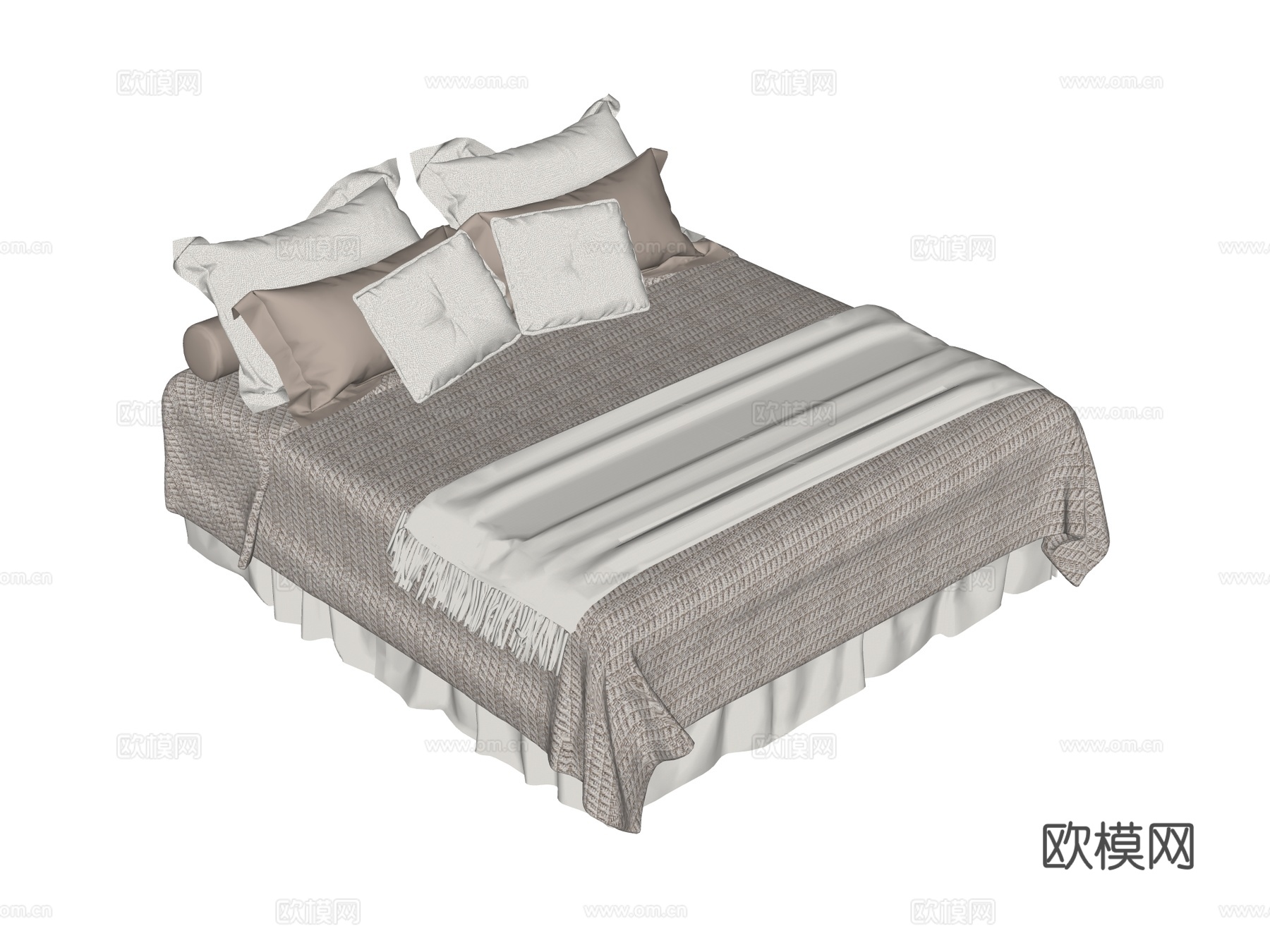床 双人床su模型