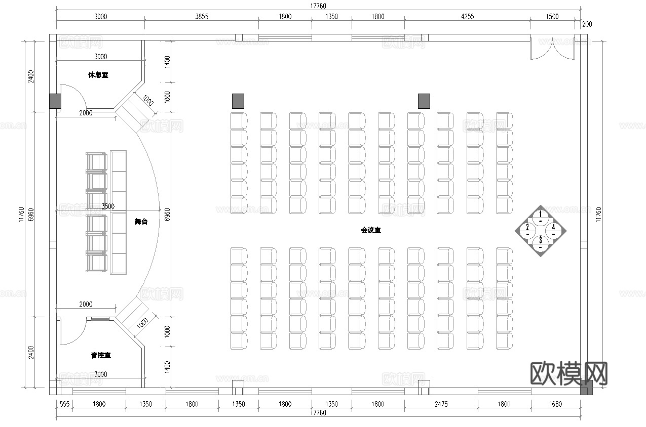 报告厅 会议室   最新全套施工图合集cad施工图