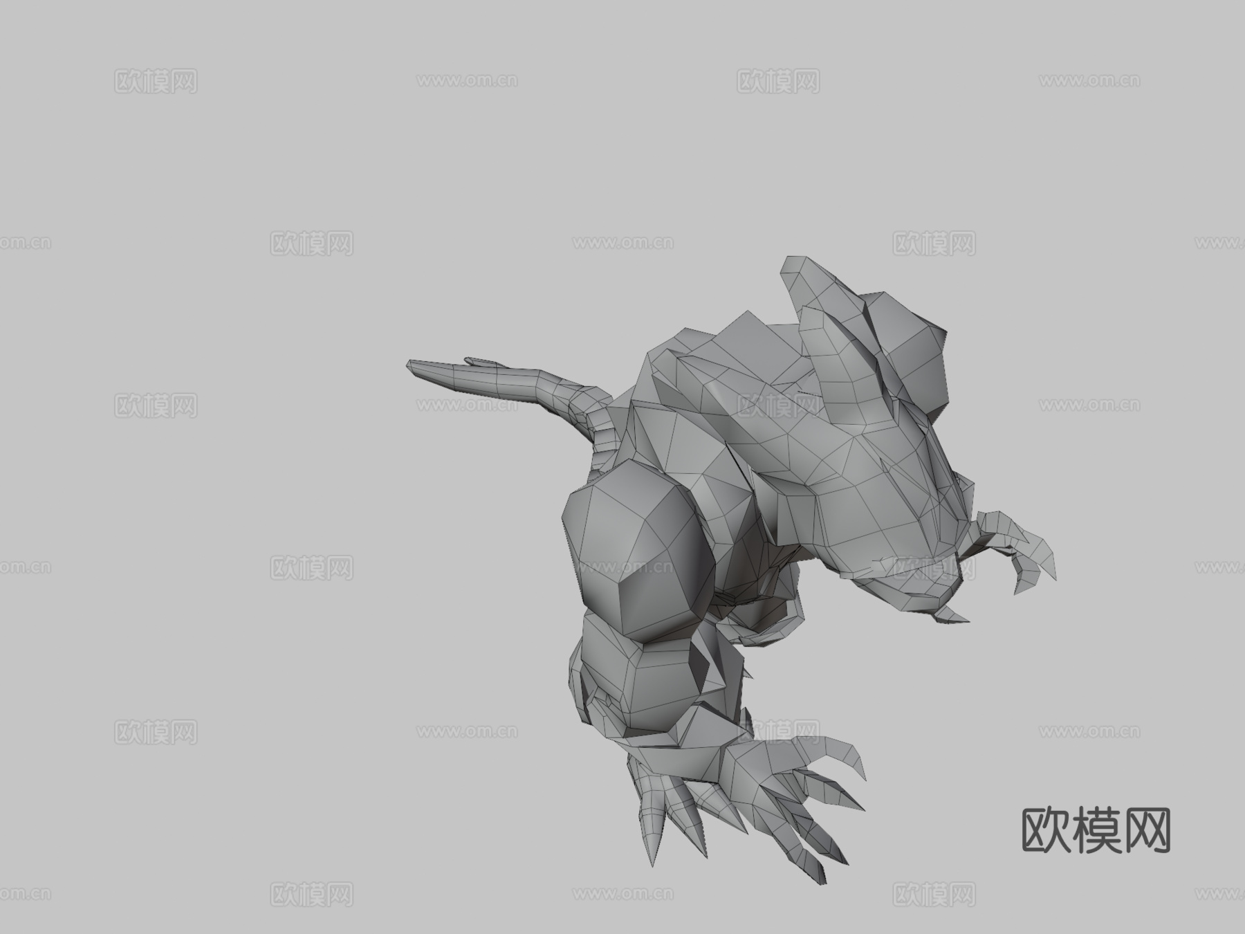 黑曜石兽3d模型下载（渲染图3）