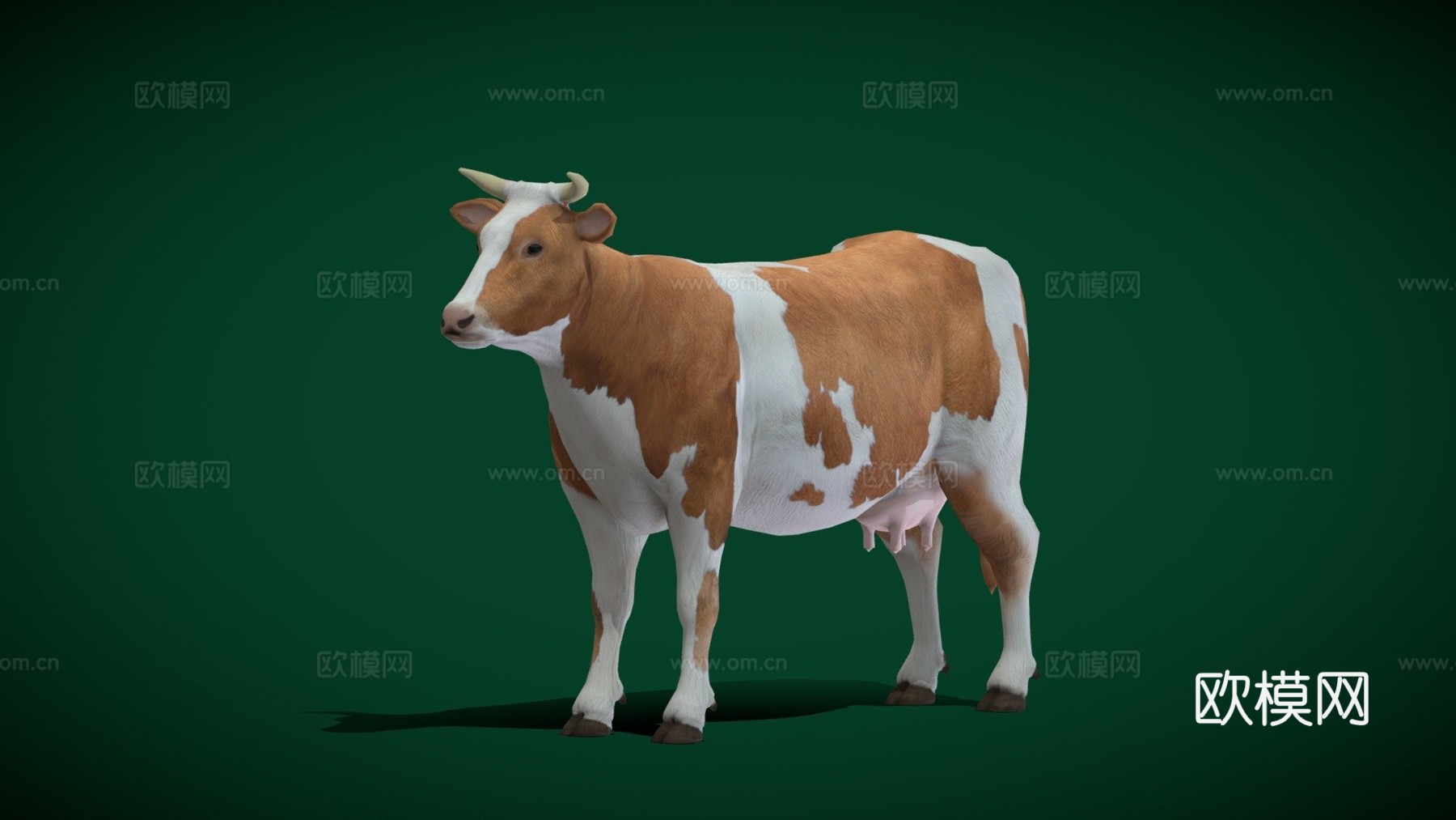 日记牛低多边形3d模型下载（渲染图1）
