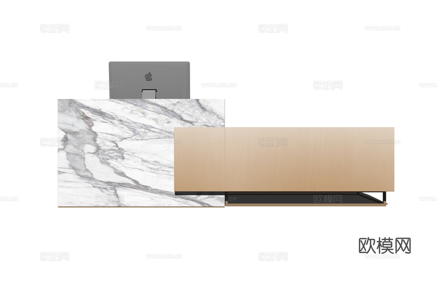 公司前台 大厅 酒店前台 前台接待su模型