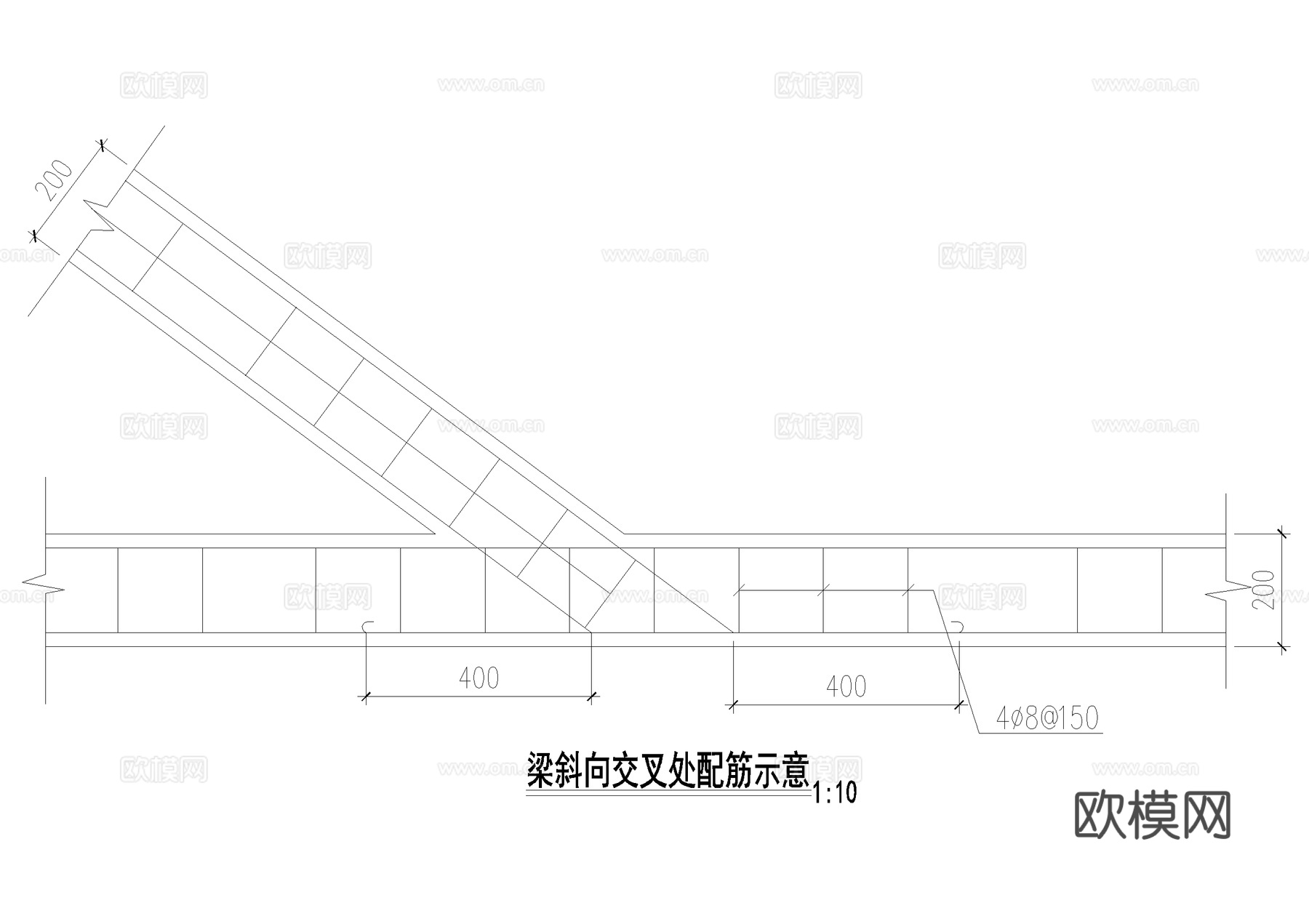 木栈道柱梁配筋 CAD施工图cad施工图