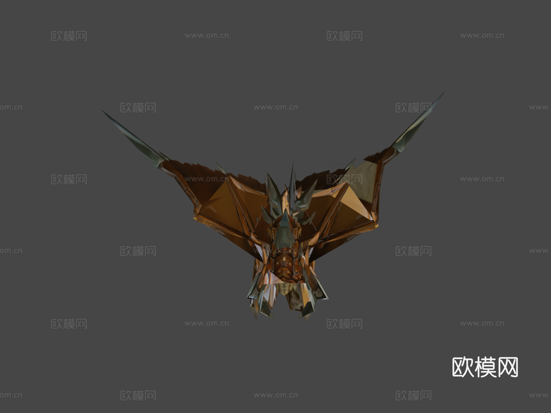 黄金装甲龙3d模型下载（渲染图6）