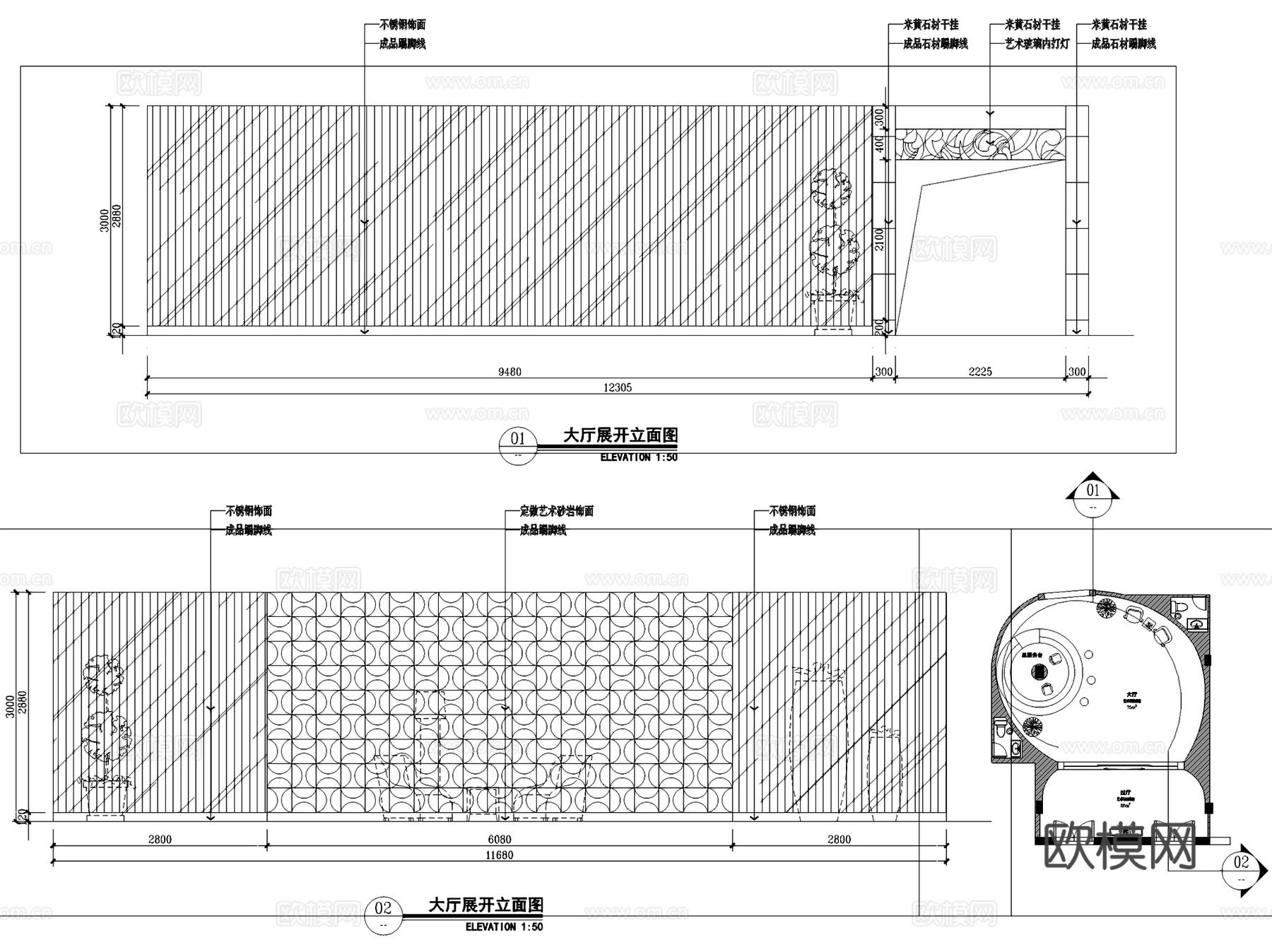 浅渡娱乐会所KTV室内工装CAD施工图cad施工图