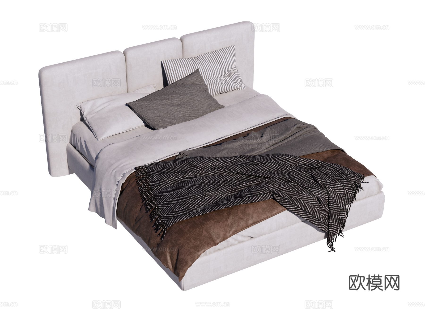 床 双人床 现代床su模型