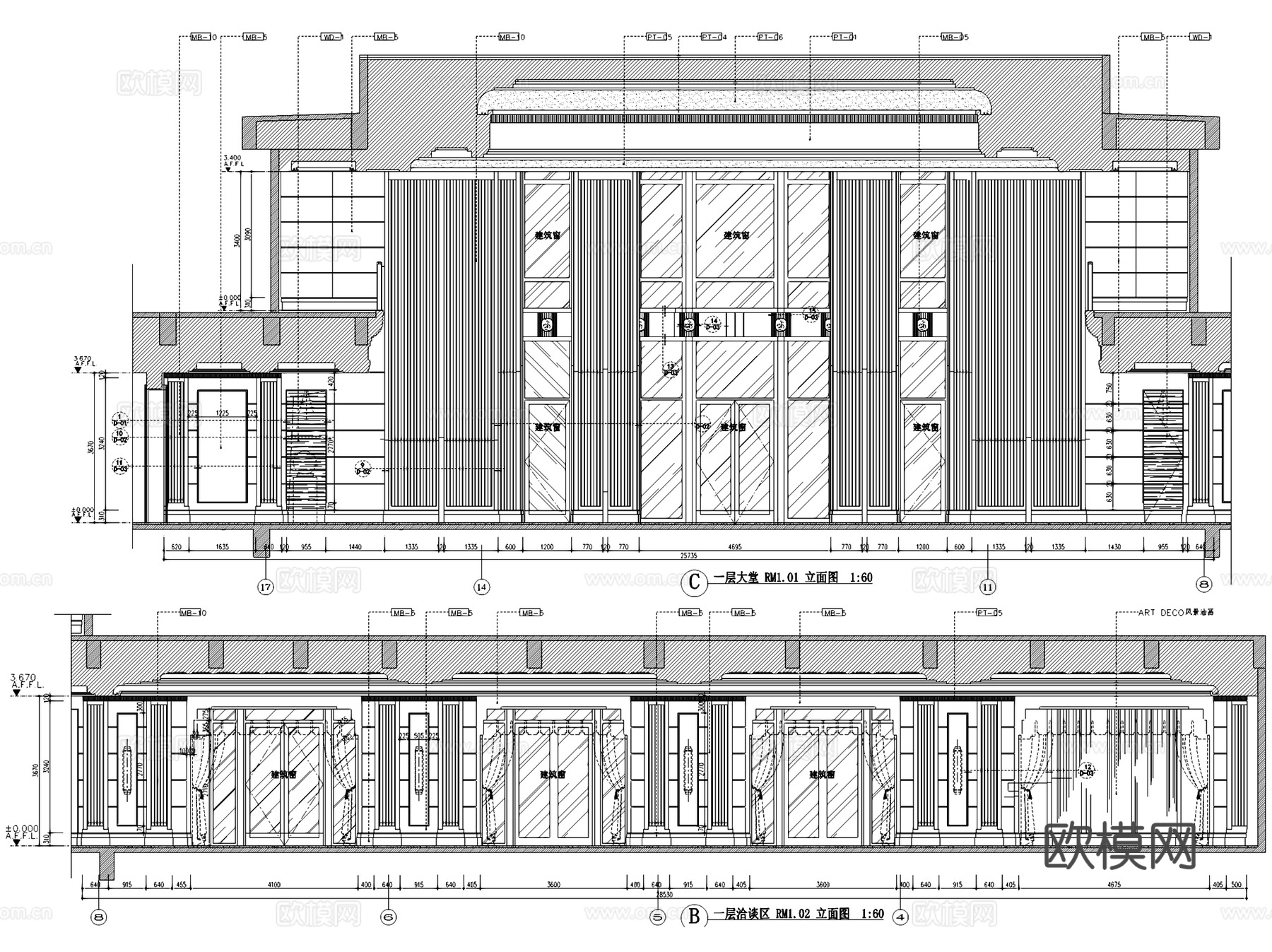 金地常州天际会所一层室内工装CAD施工图cad施工图