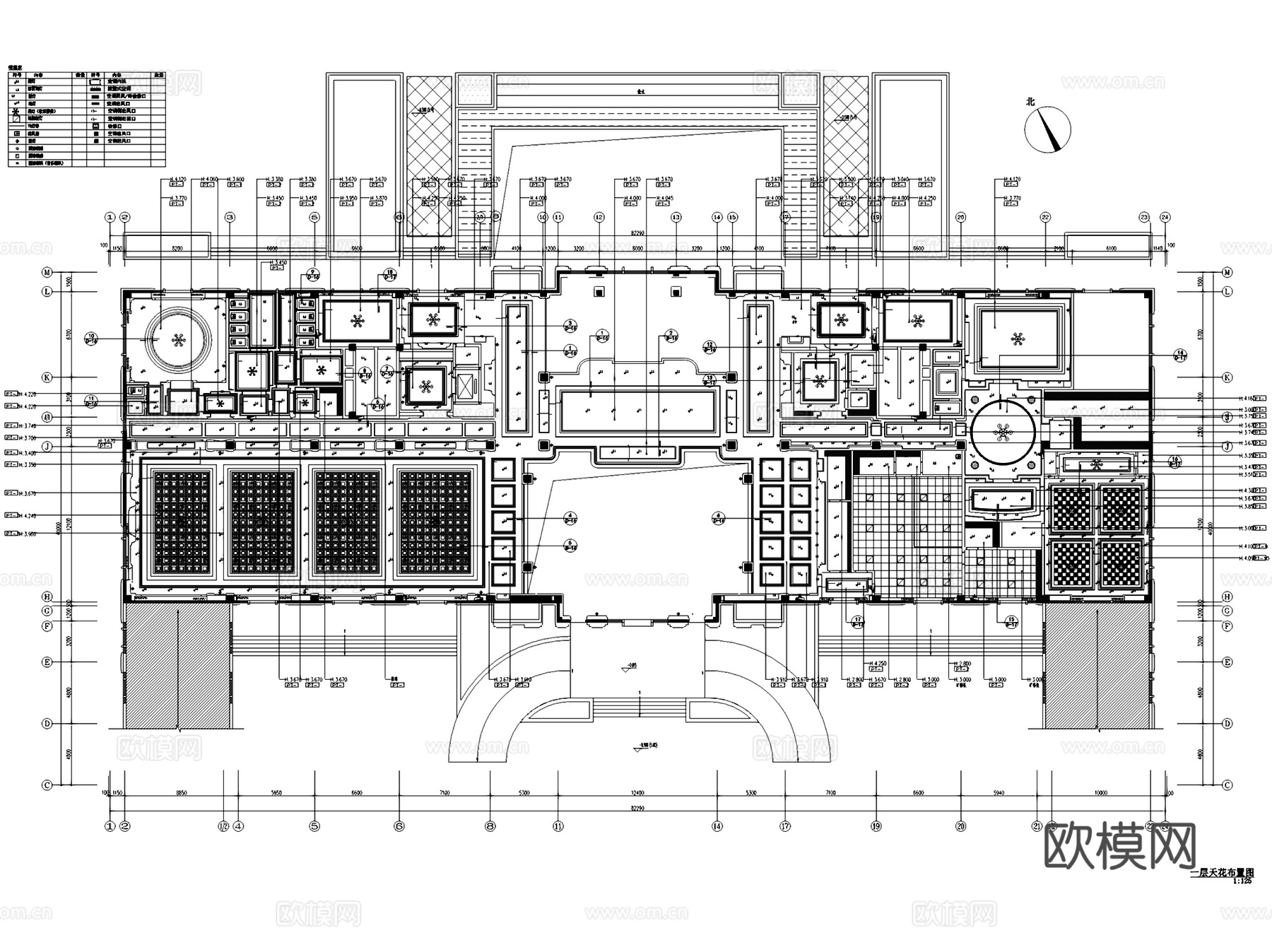 金地常州天际会所一层室内工装CAD施工图cad施工图