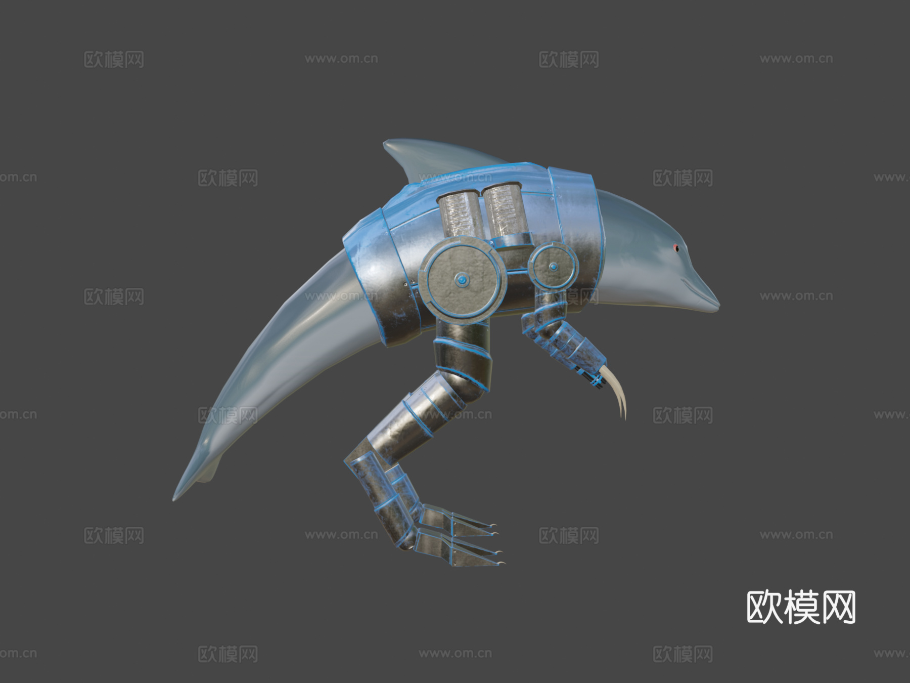 机械海豚3d模型下载（渲染图7）