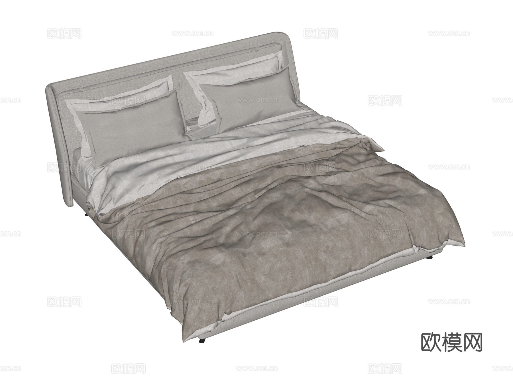 床 双人床 现代床su模型