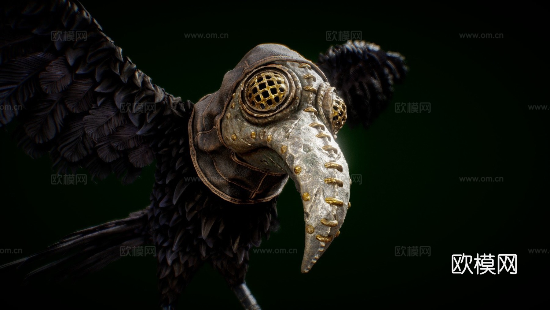 瘟疫乌鸦3d模型下载（渲染图1）