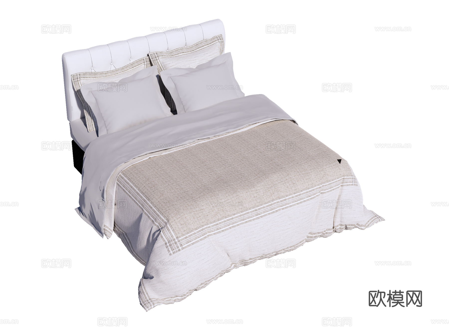 床 双人床 现代床su模型