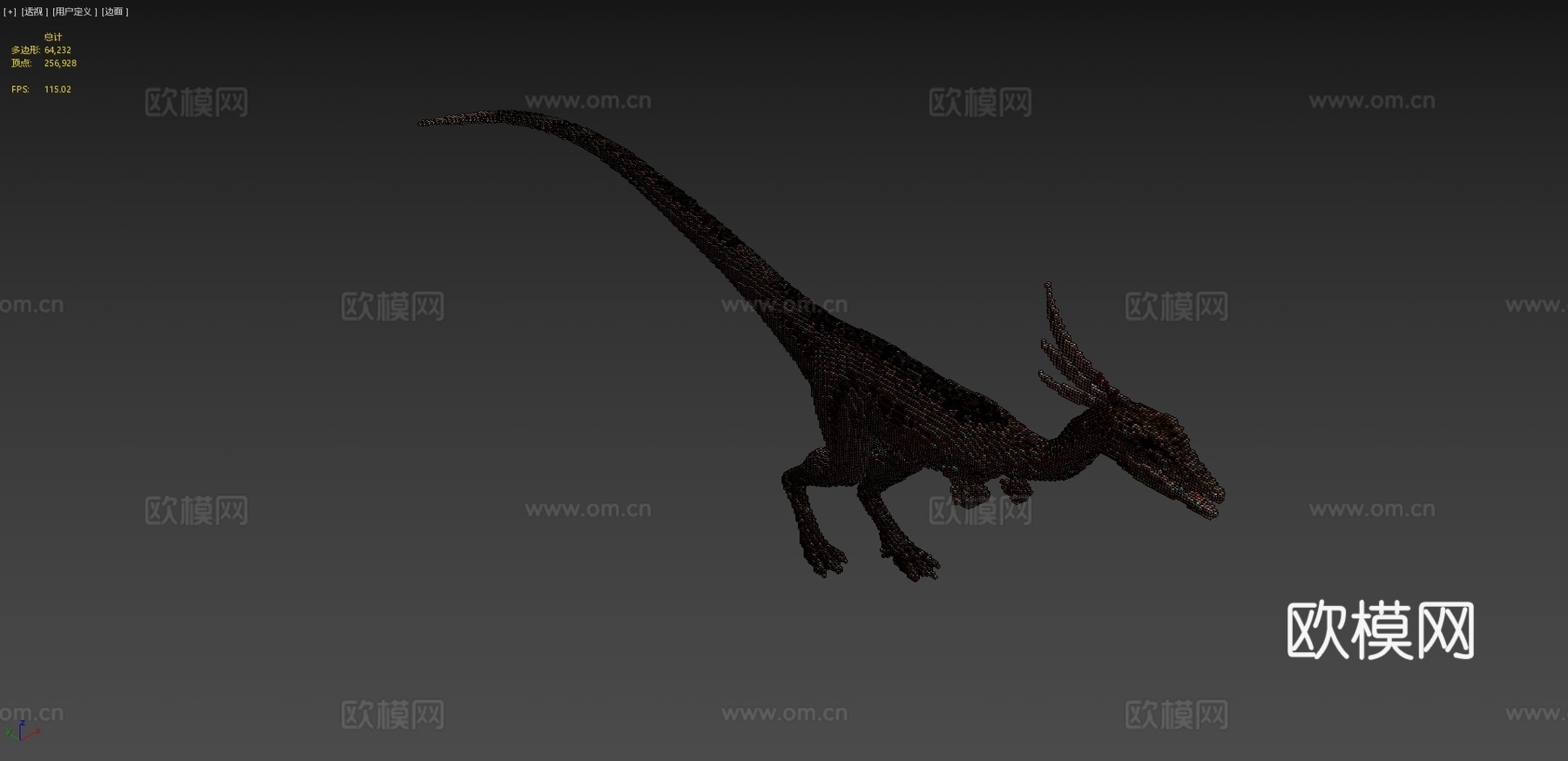 我的世界迅猛龙建造示意图3d模型