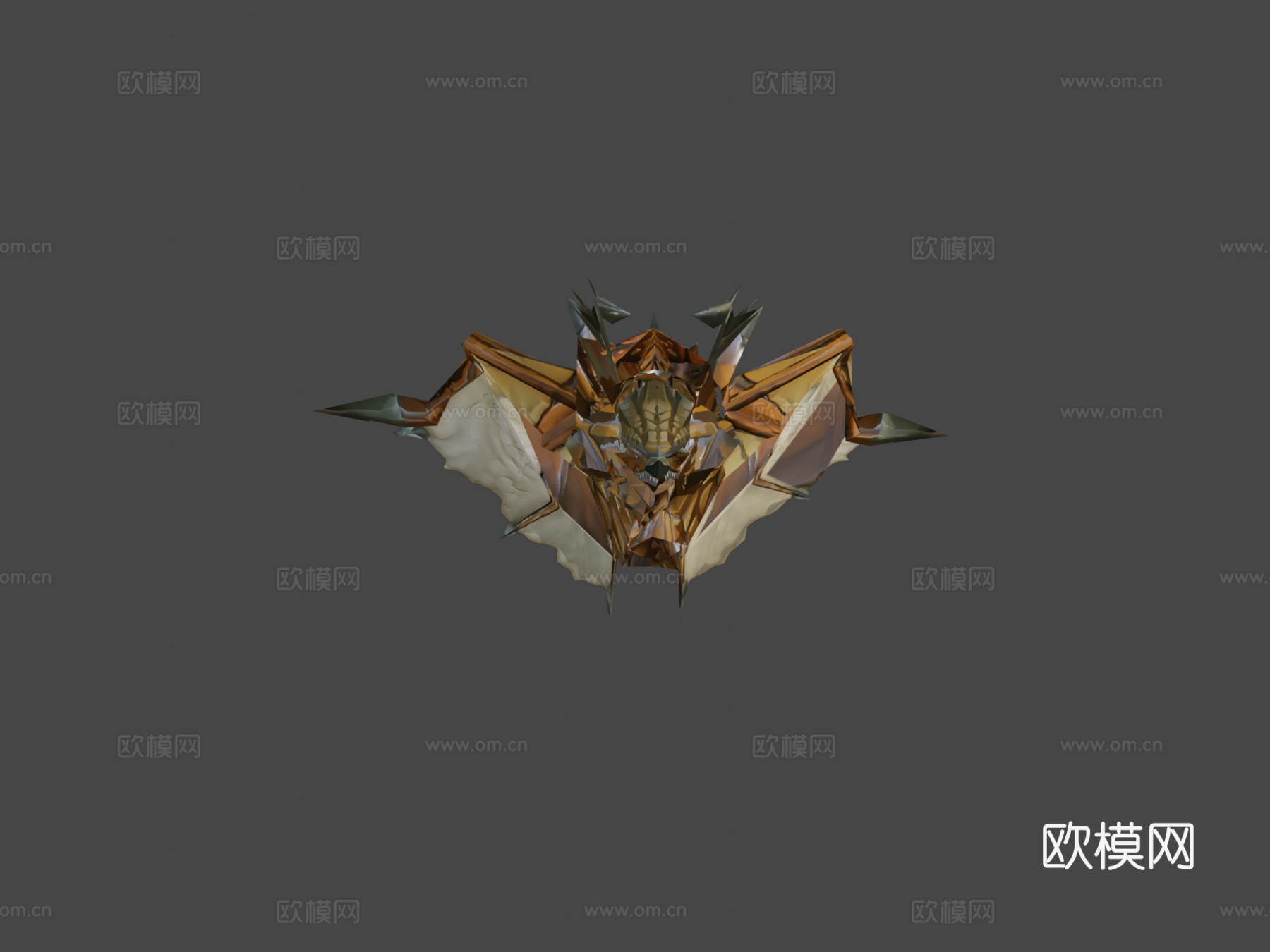 黄金装甲龙3d模型下载（渲染图5）