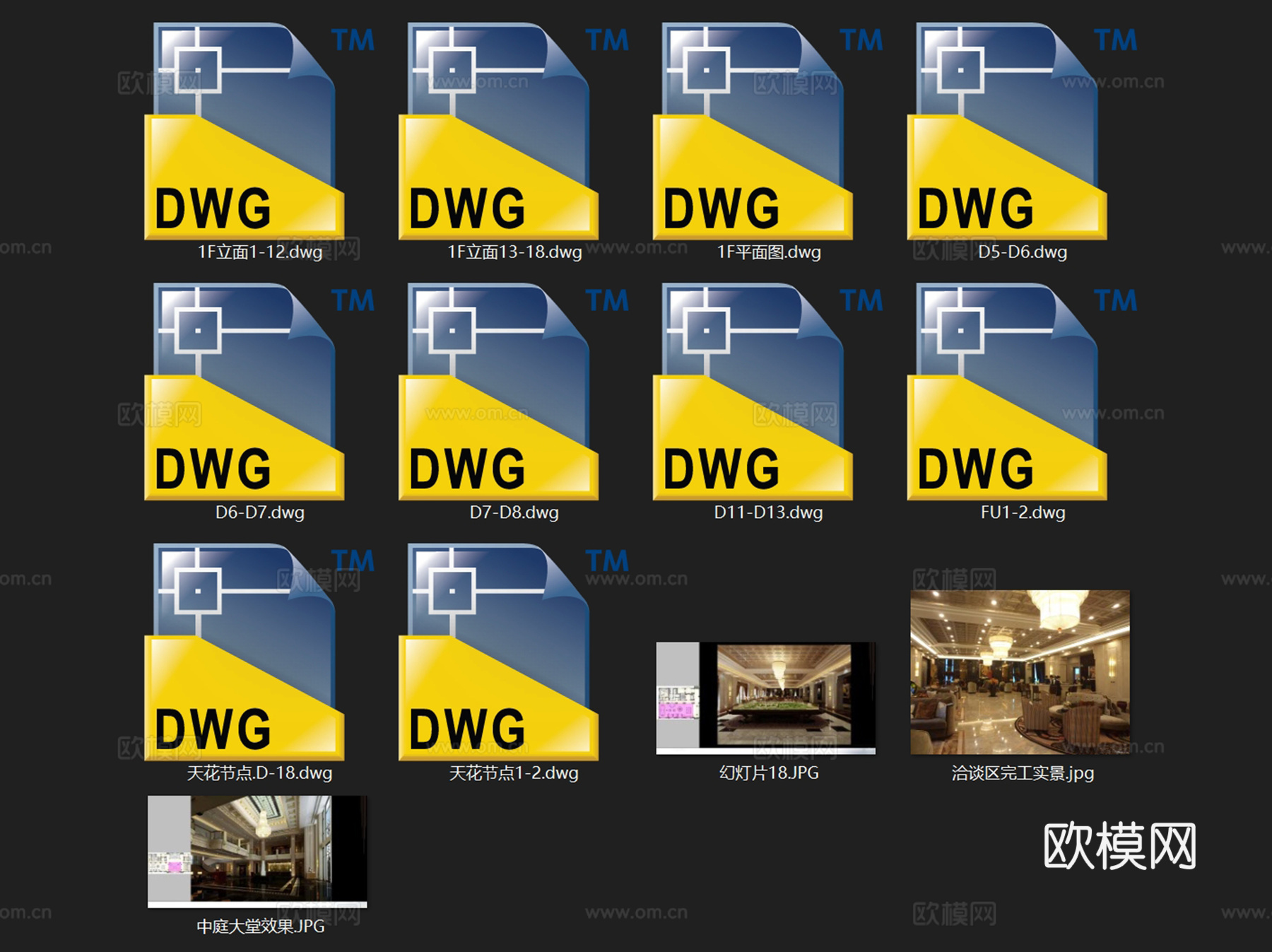 金地常州天际会所一层室内工装CAD施工图cad施工图