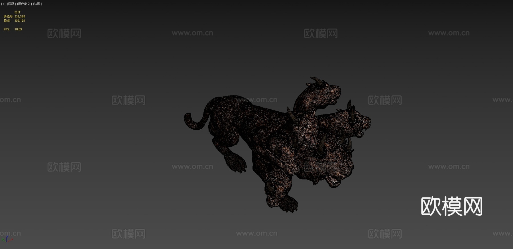 启示录13七头奇美拉3d模型下载（渲染图4）