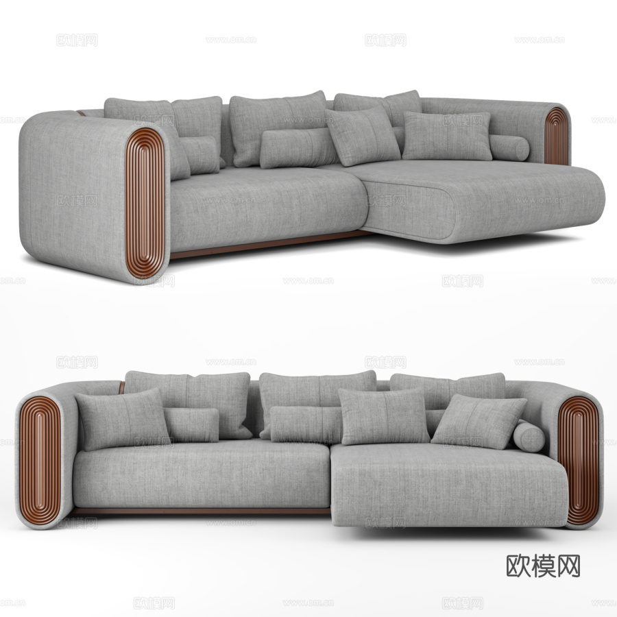 De la espada Autoban转角沙发3d模型下载