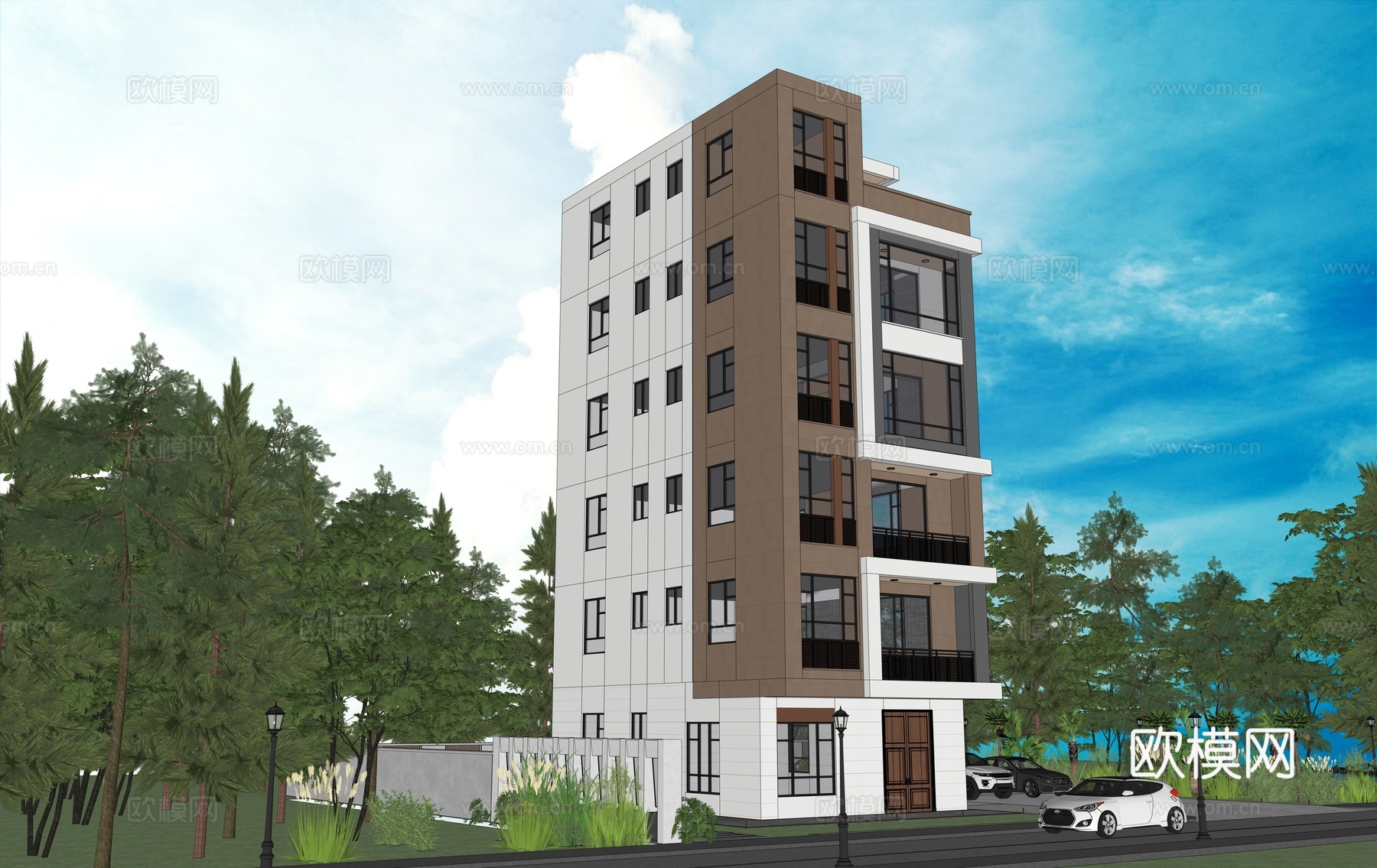 现代别墅模型su模型