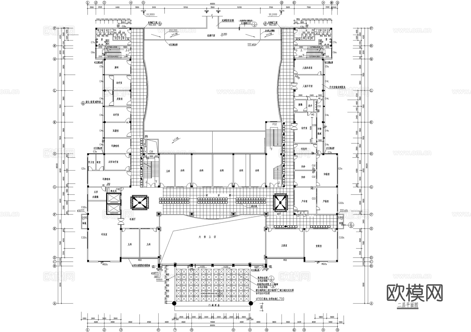 医院门诊 办公室 手术室 诊室 讲学厅 CAD施工图cad施工图
