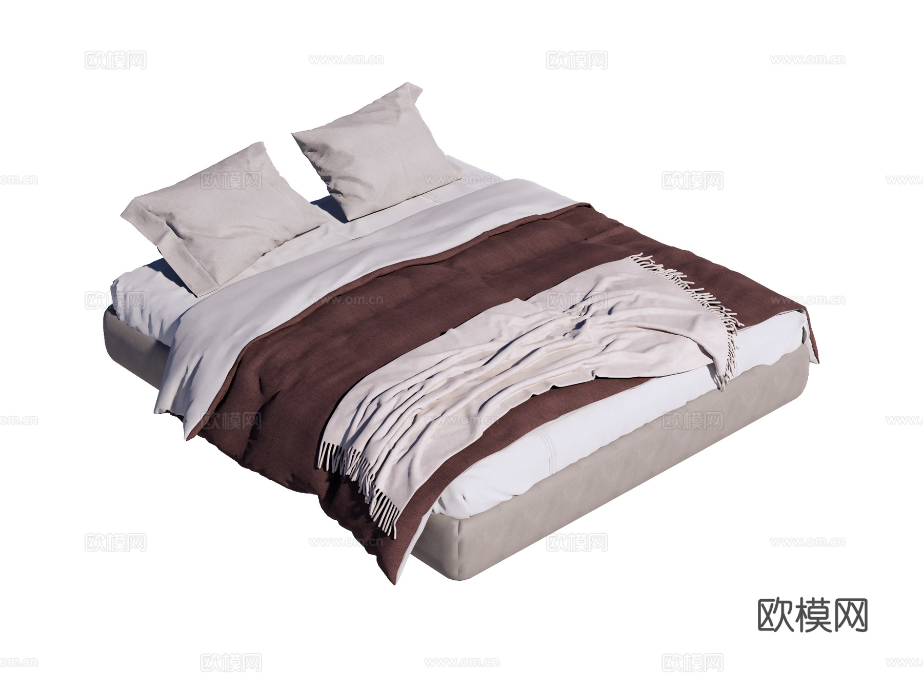 床 双人床su模型