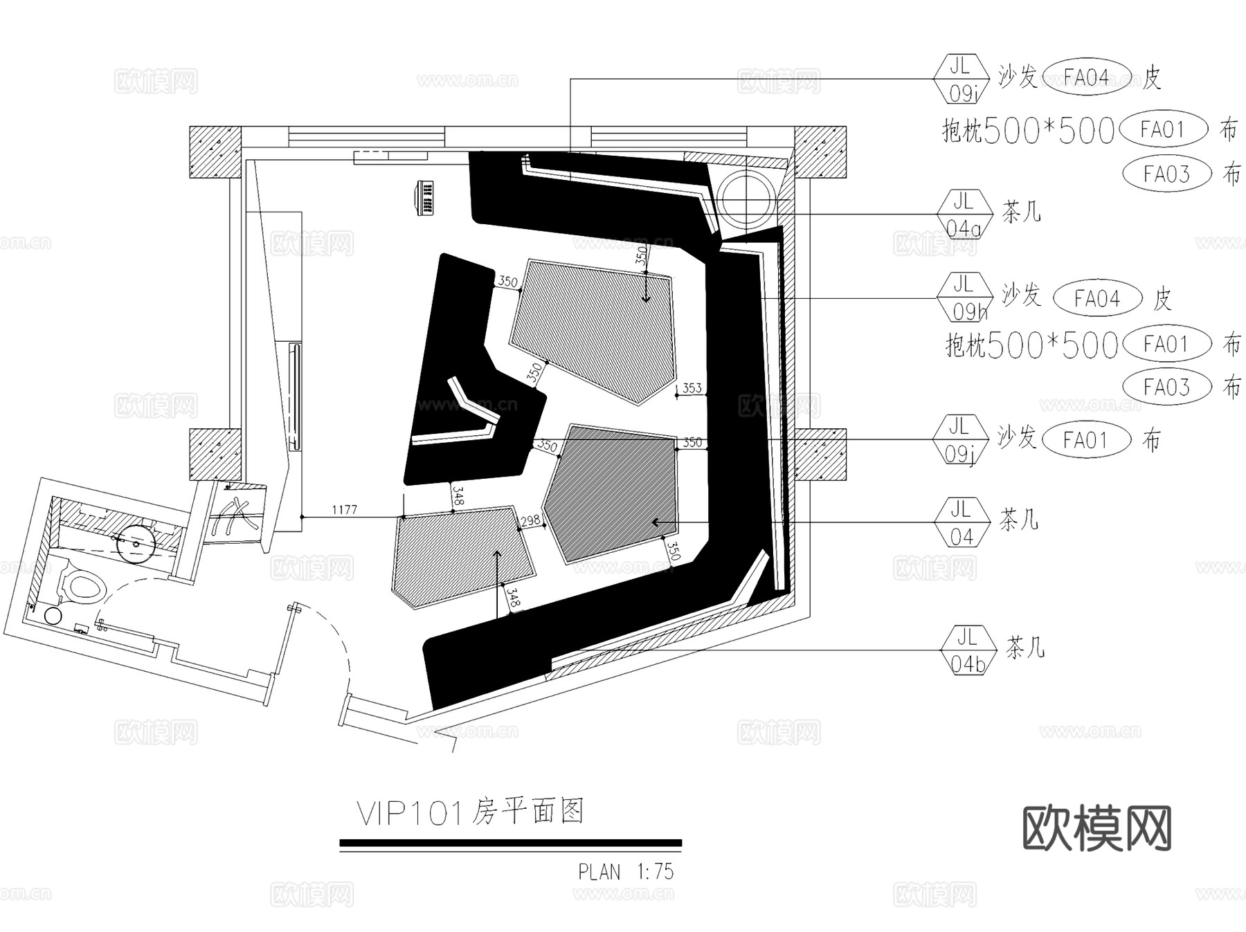 晋城方程9+1酒吧舞厅KTV室内工装CAD施工图cad施工图