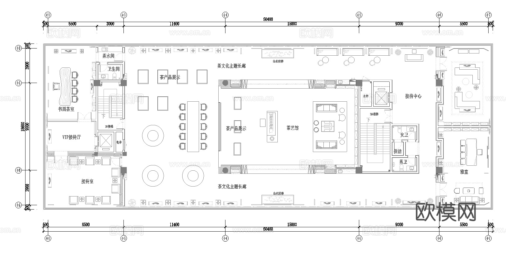 茶艺会所   最新平面施工图合集cad施工图