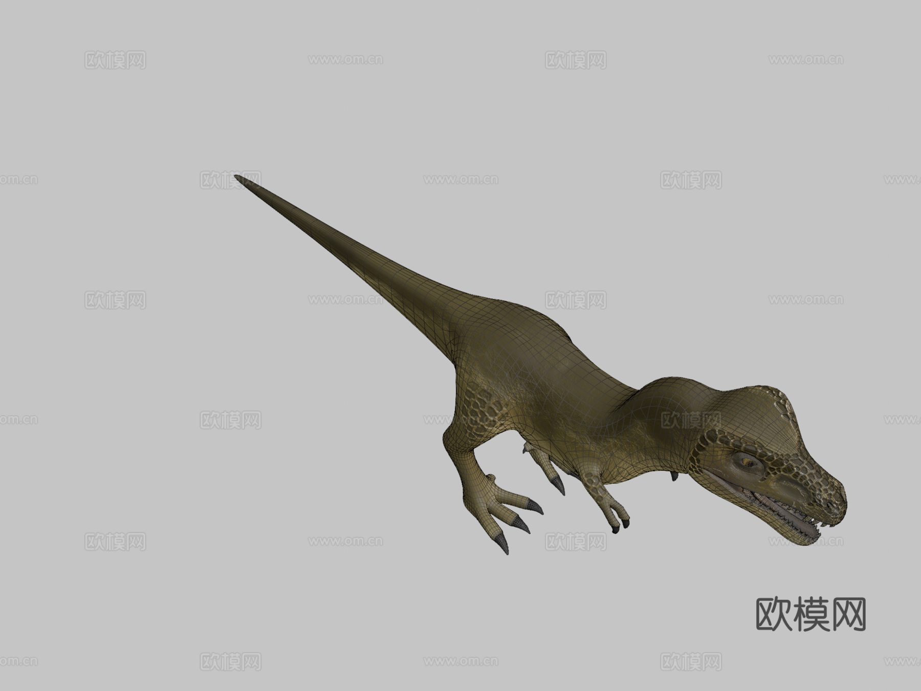 卡通霸王龙3d模型下载（渲染图2）