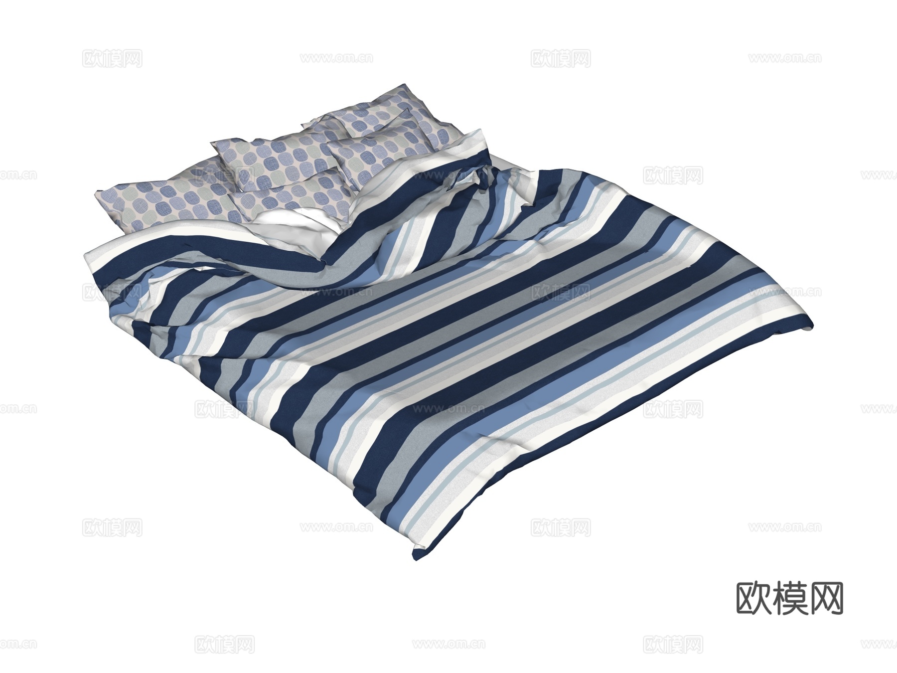 床 双人床su模型