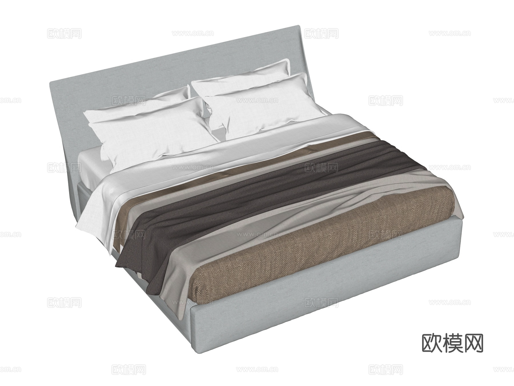 床 双人床 现代床su模型