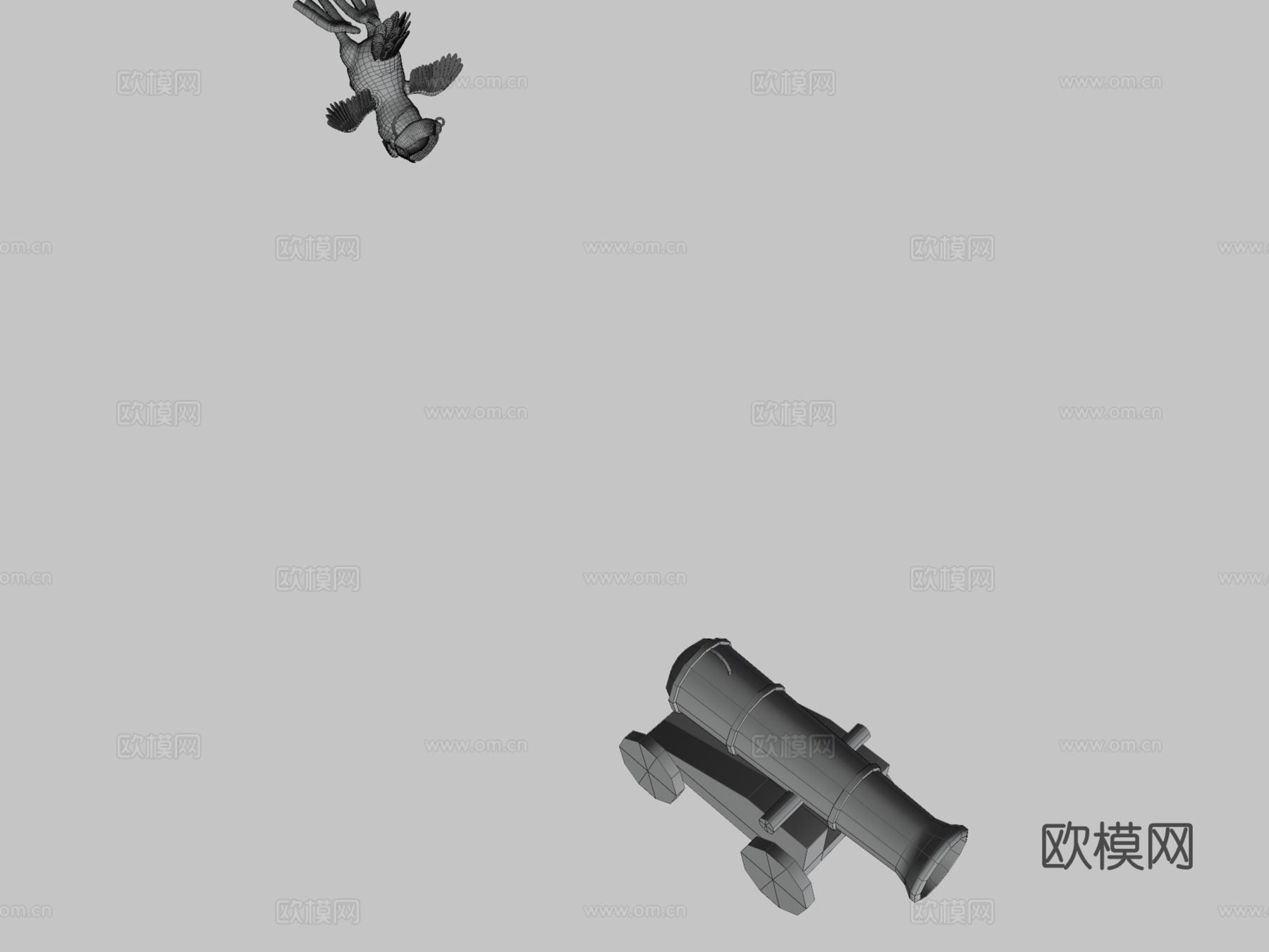 海盗鹦鹉3d模型下载（渲染图3）