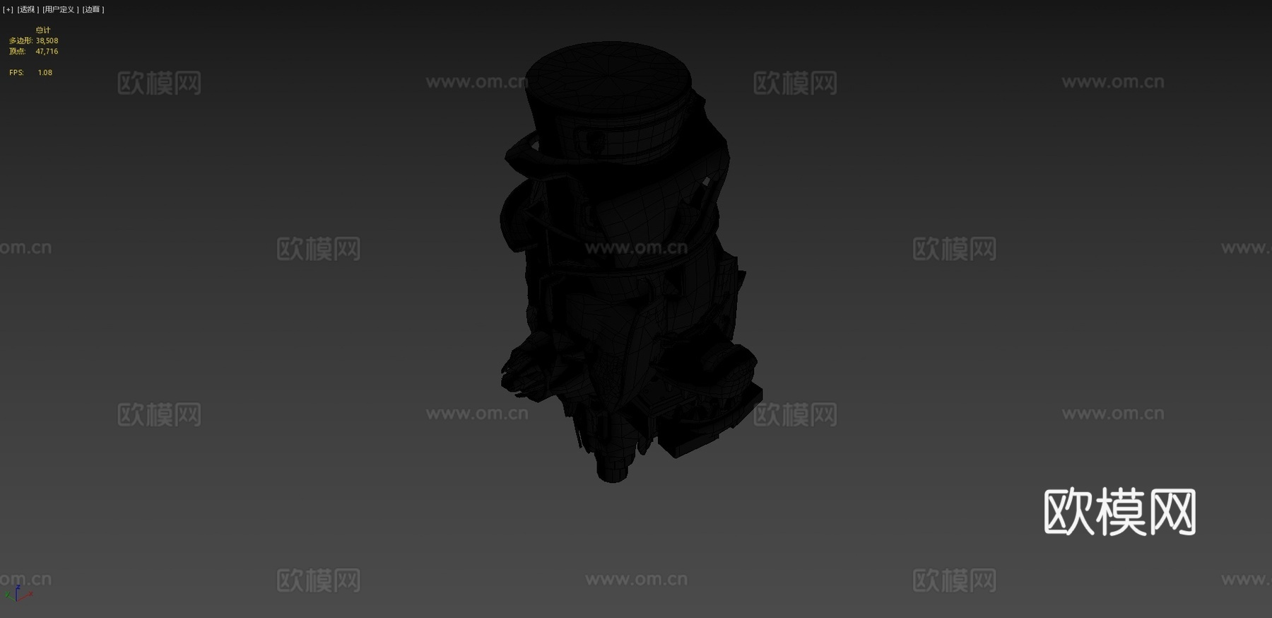 FNaF AR特别快递马戏团长狐狸3d模型下载（渲染图4）