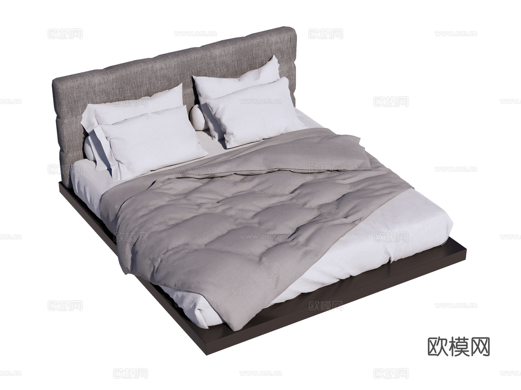 床 双人床 现代床su模型