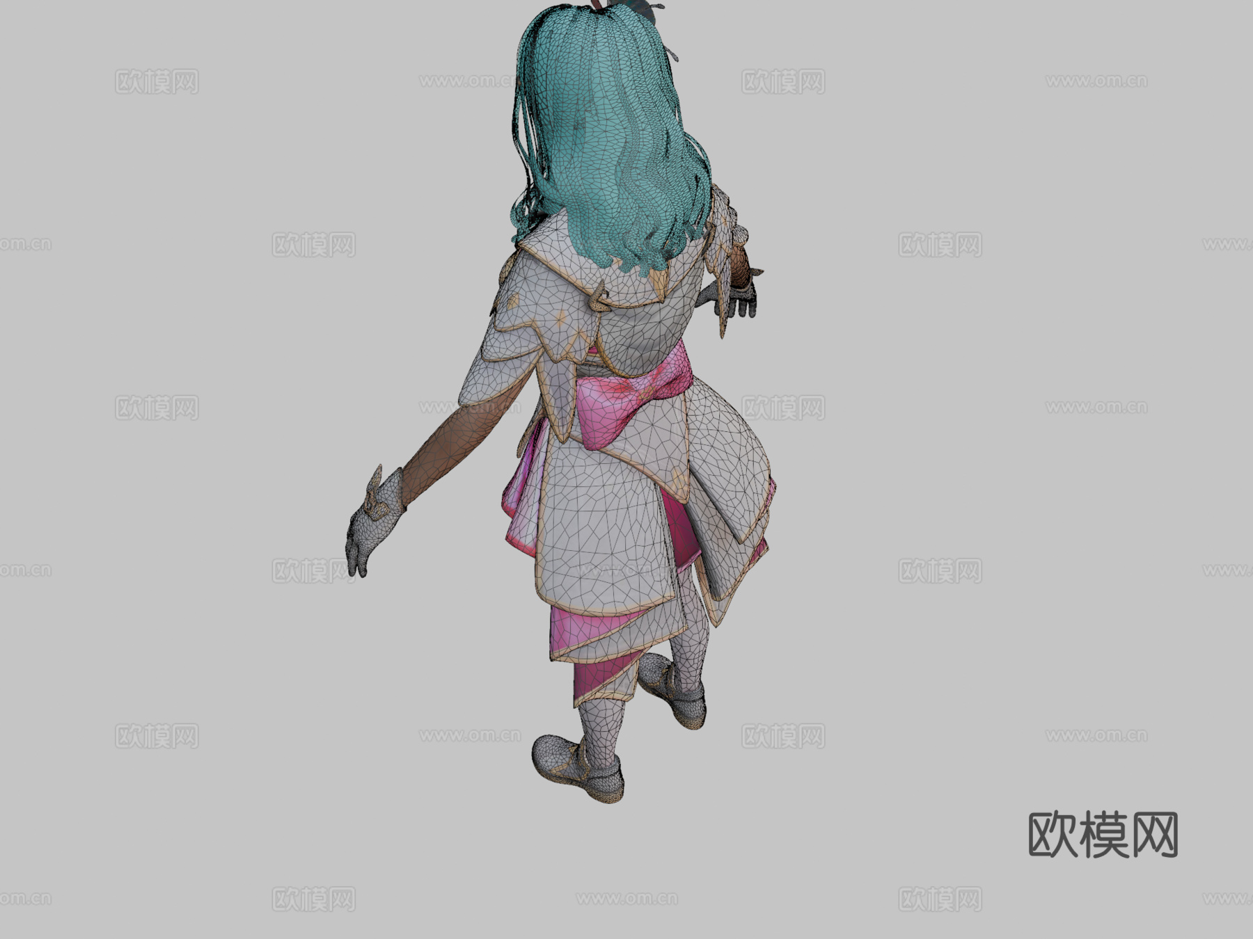 绝地求生手游全套梦幻偶像套装3d模型下载（渲染图2）