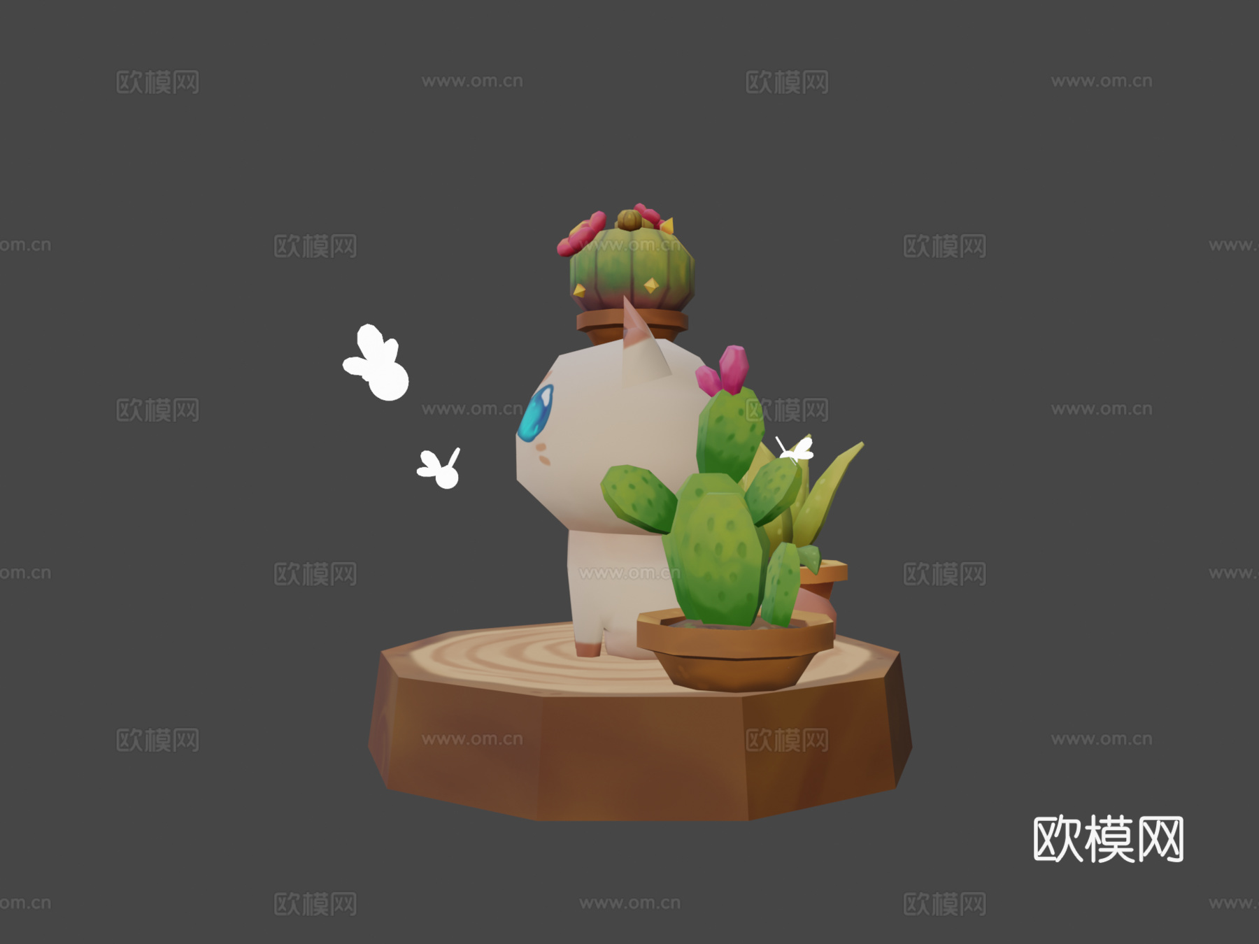 猫与萤火虫3d模型下载（渲染图7）