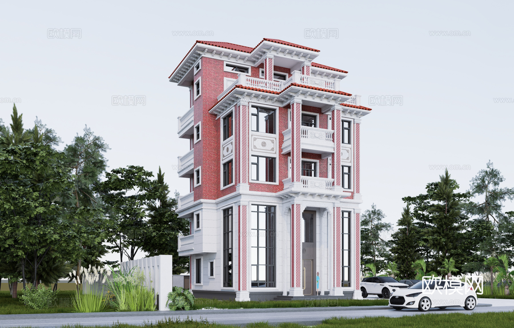 欧式别墅模型su模型