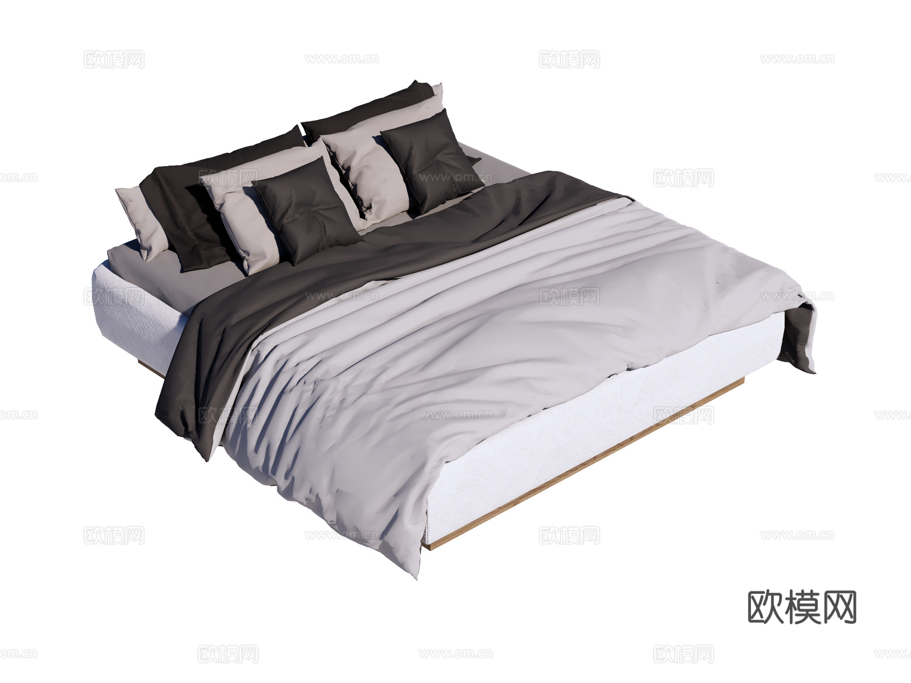 床 双人床su模型