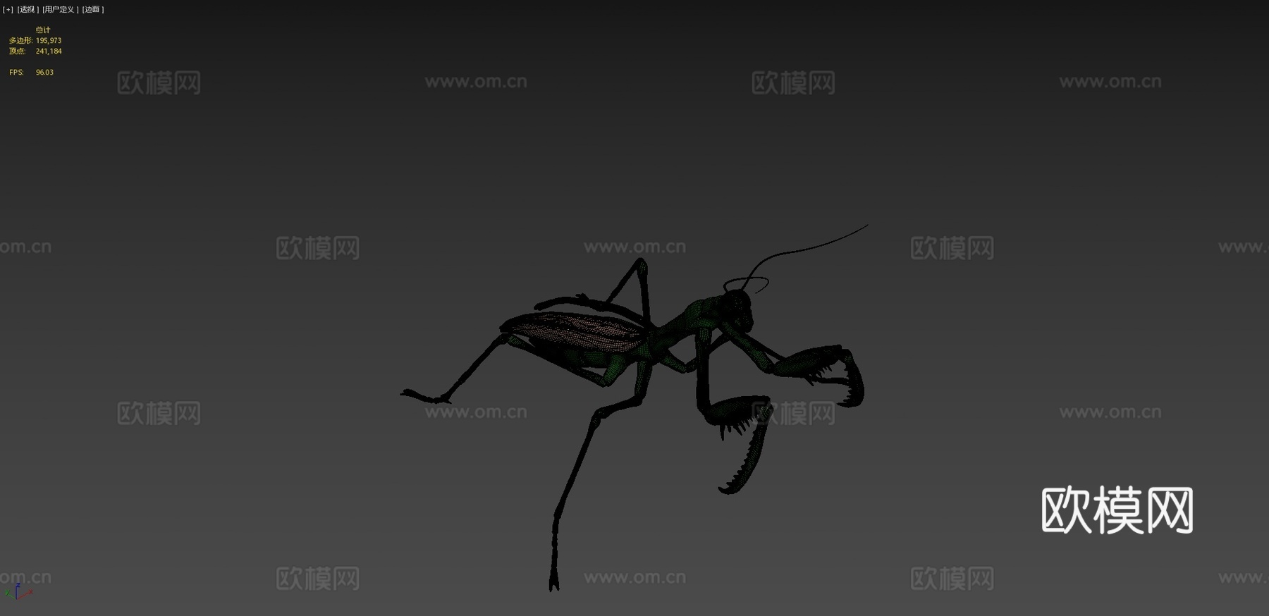 螳螂3d模型下载（渲染图4）