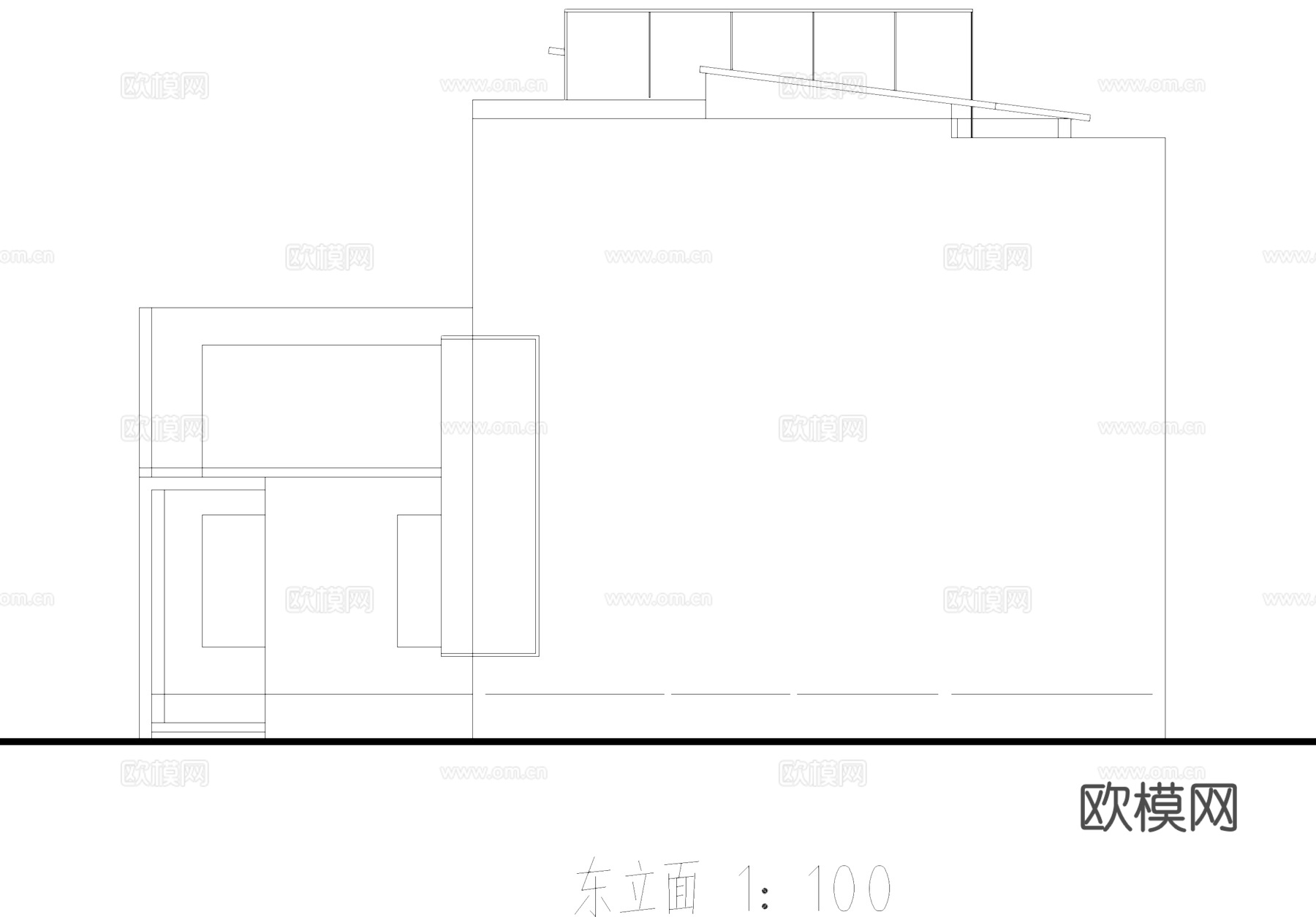 三层别墅带地下室建筑CAD施工图cad施工图