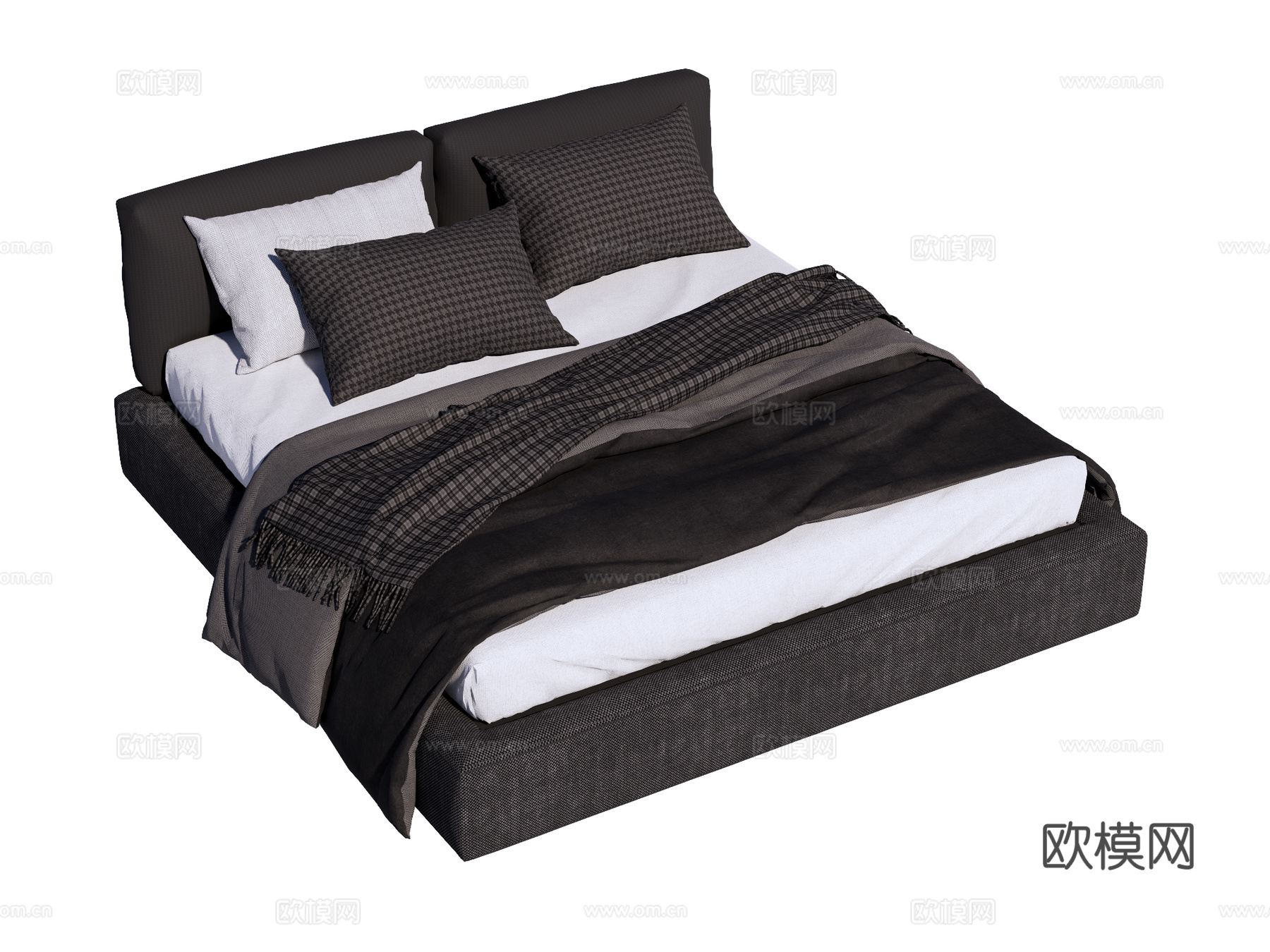 床 双人床 现代床su模型