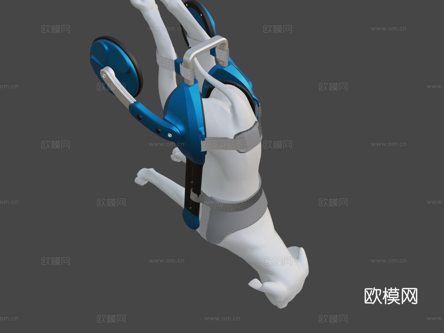 狗狗轮椅3d模型下载（渲染图5）
