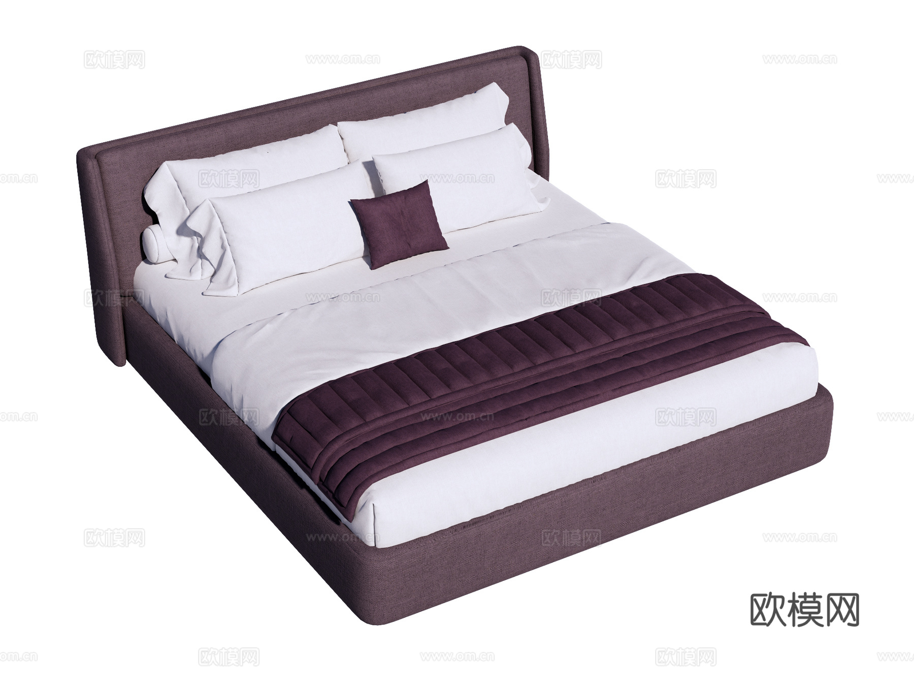 床 双人床 现代床su模型