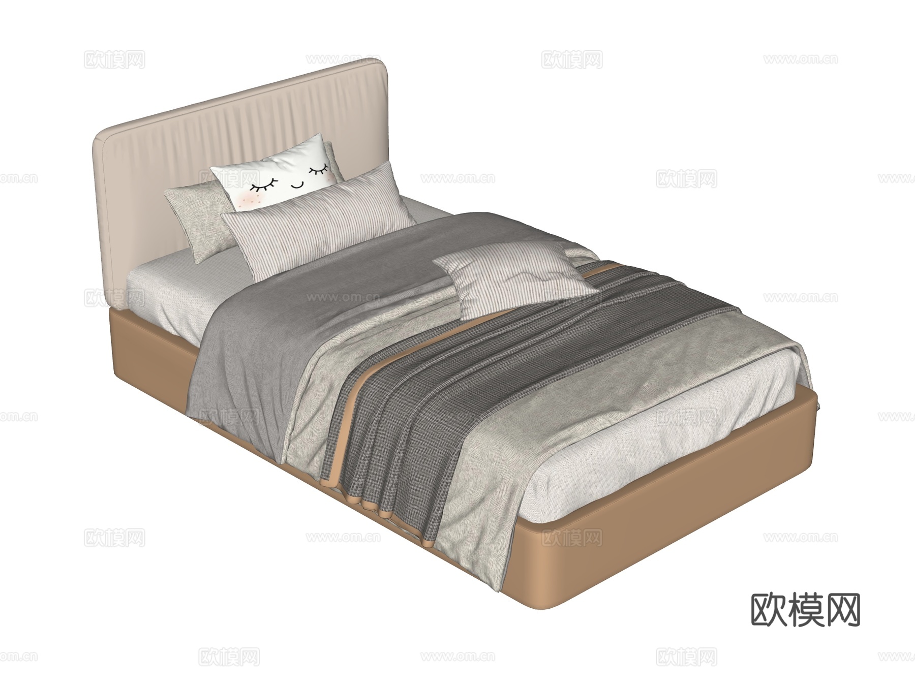 床 单人床 儿童床su模型