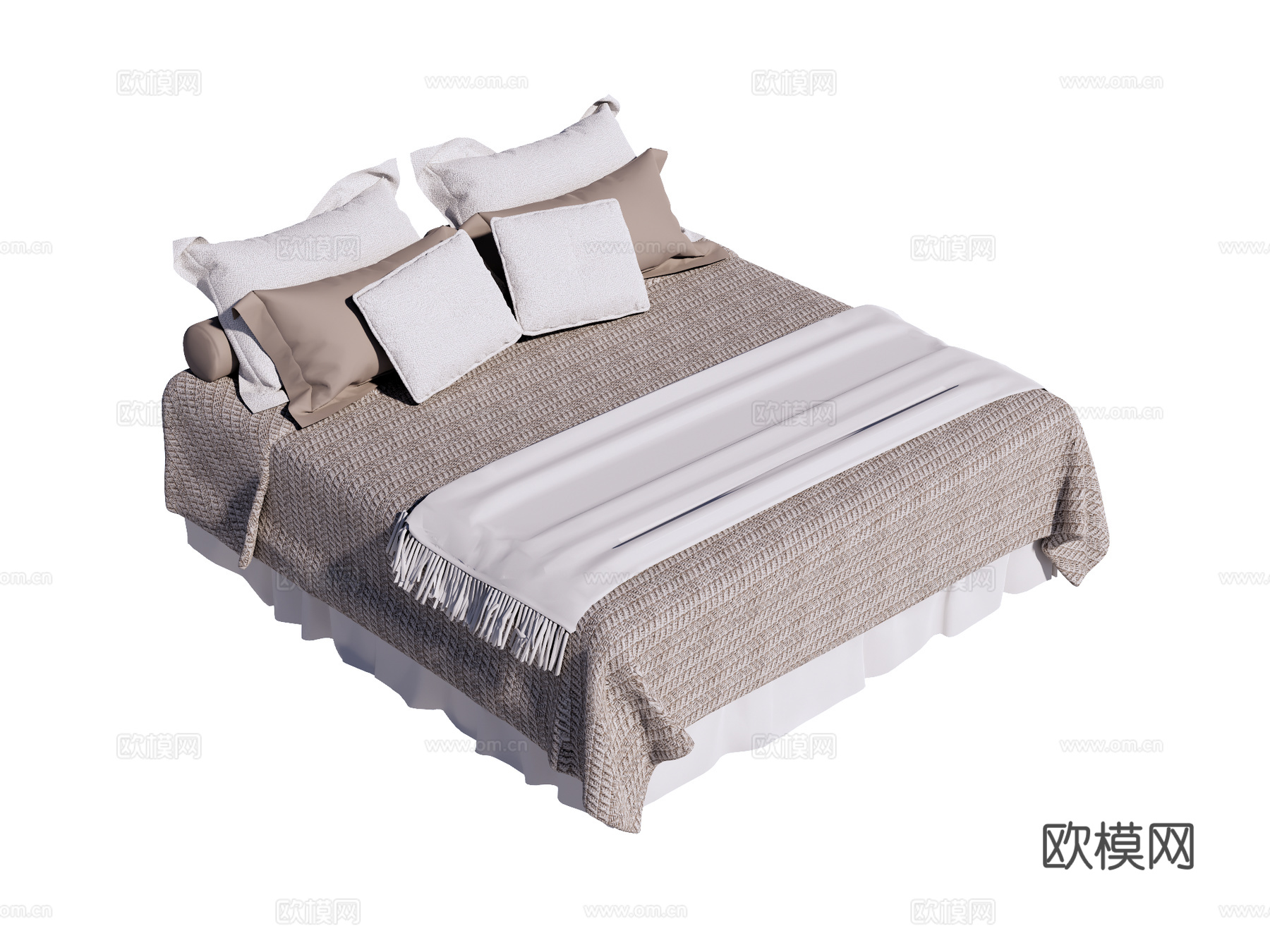 床 双人床su模型