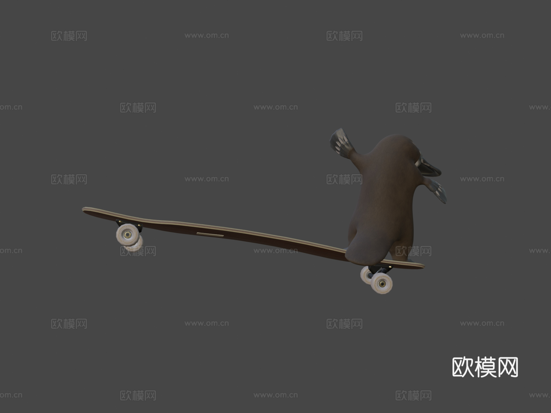 长板鸭嘴兽3d模型下载（渲染图5）